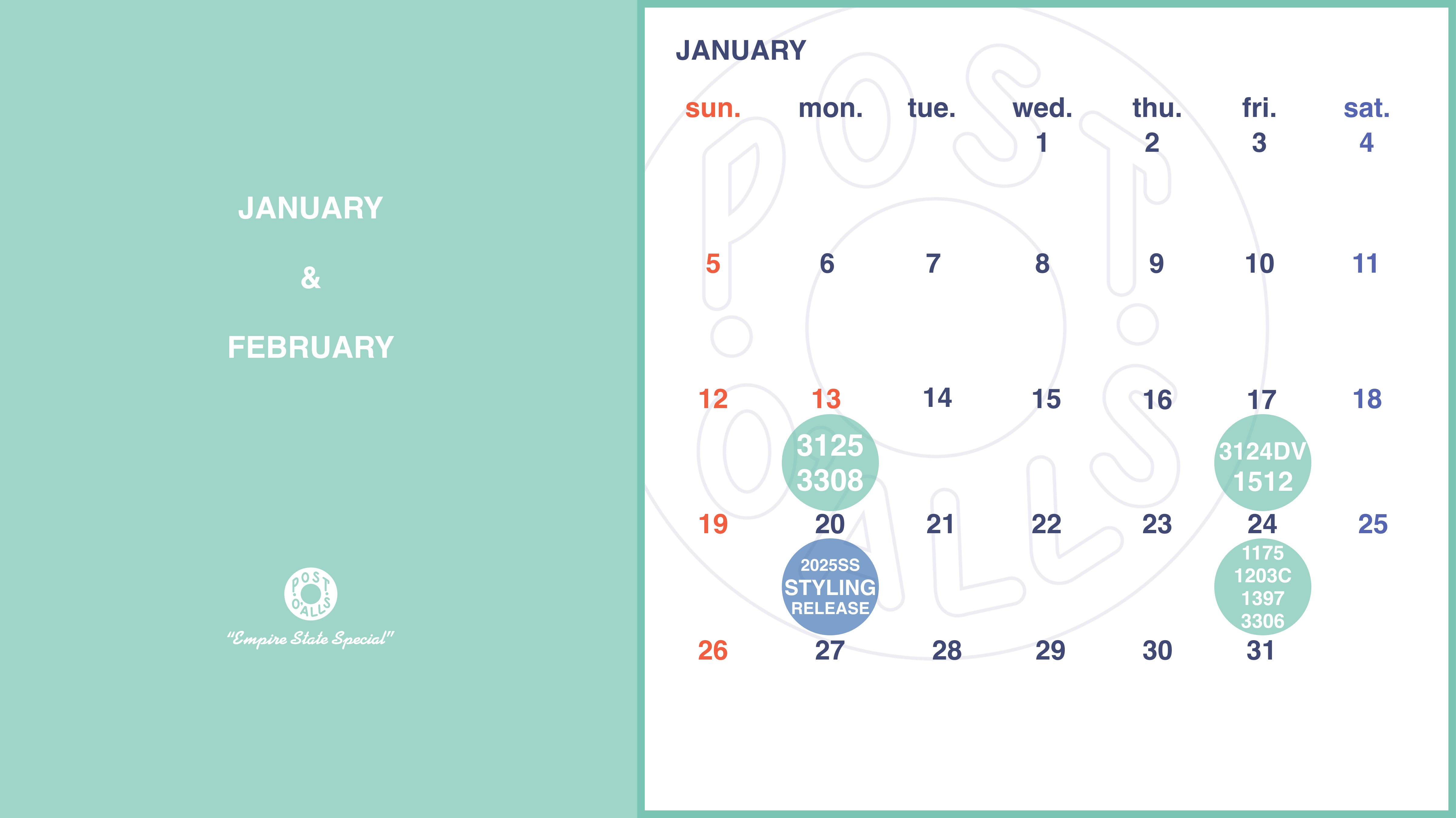 PRODUCT SCHEDULE (January & February)