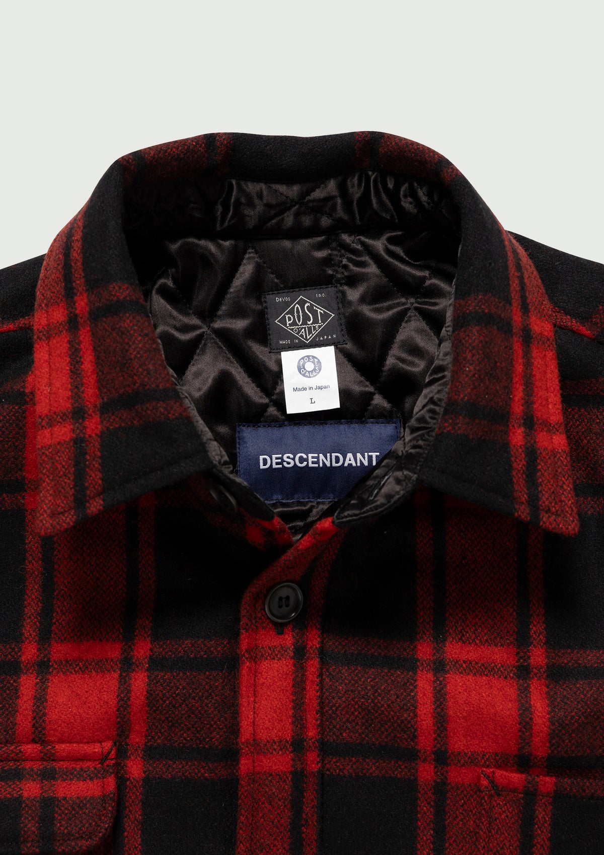 #262PODS-JKM01-CRA90 PLAID JACKET GRAY