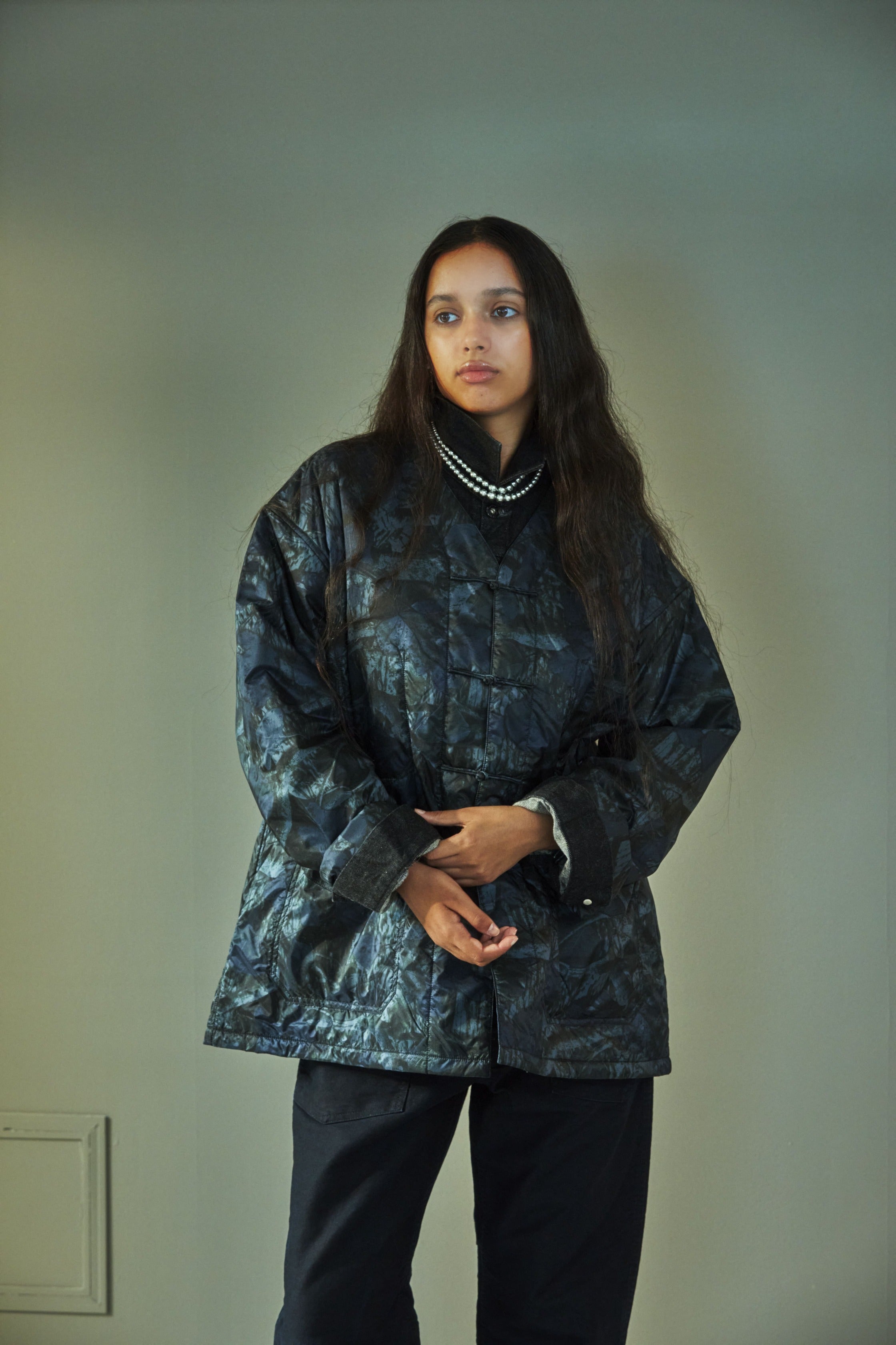 #3109BL-NC2 POST Chinois DV : nylon forest camo blue jungle