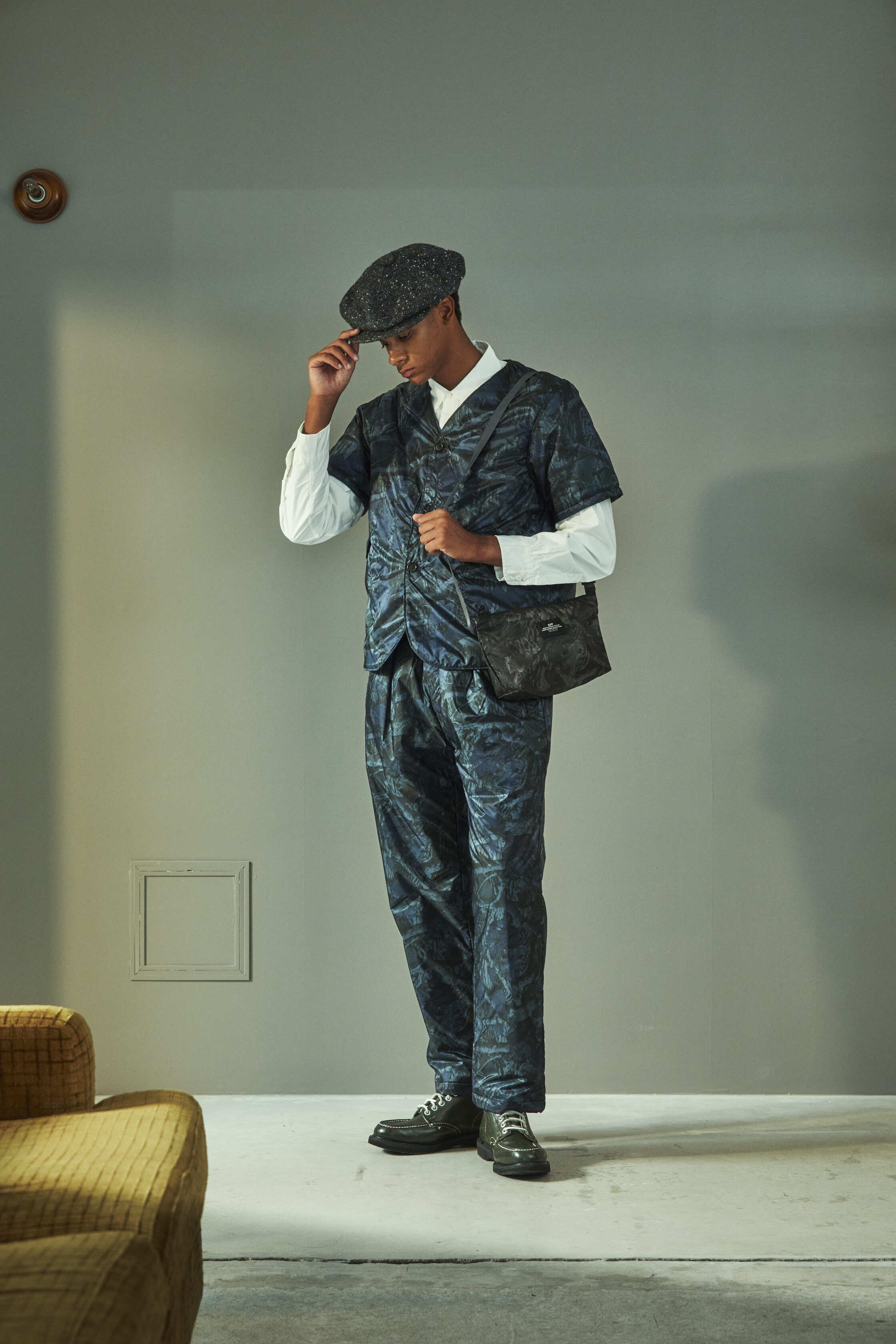 #1267B-NC2 Royal Traveler Shirt-1/2 : nylon forest camo blue jungle