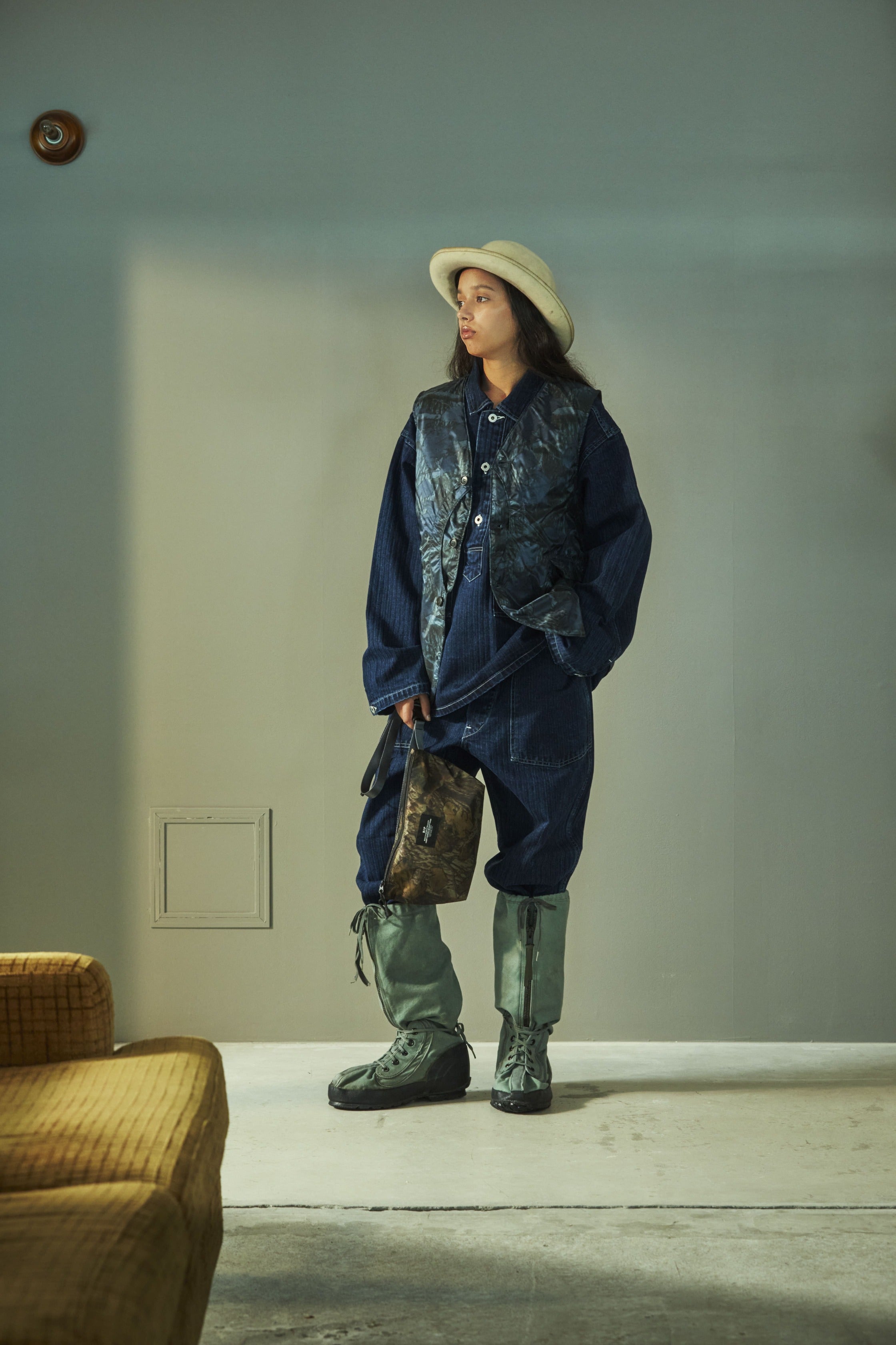 #1512-NC2 Royal Traveler : nylon forest camo blue jungle