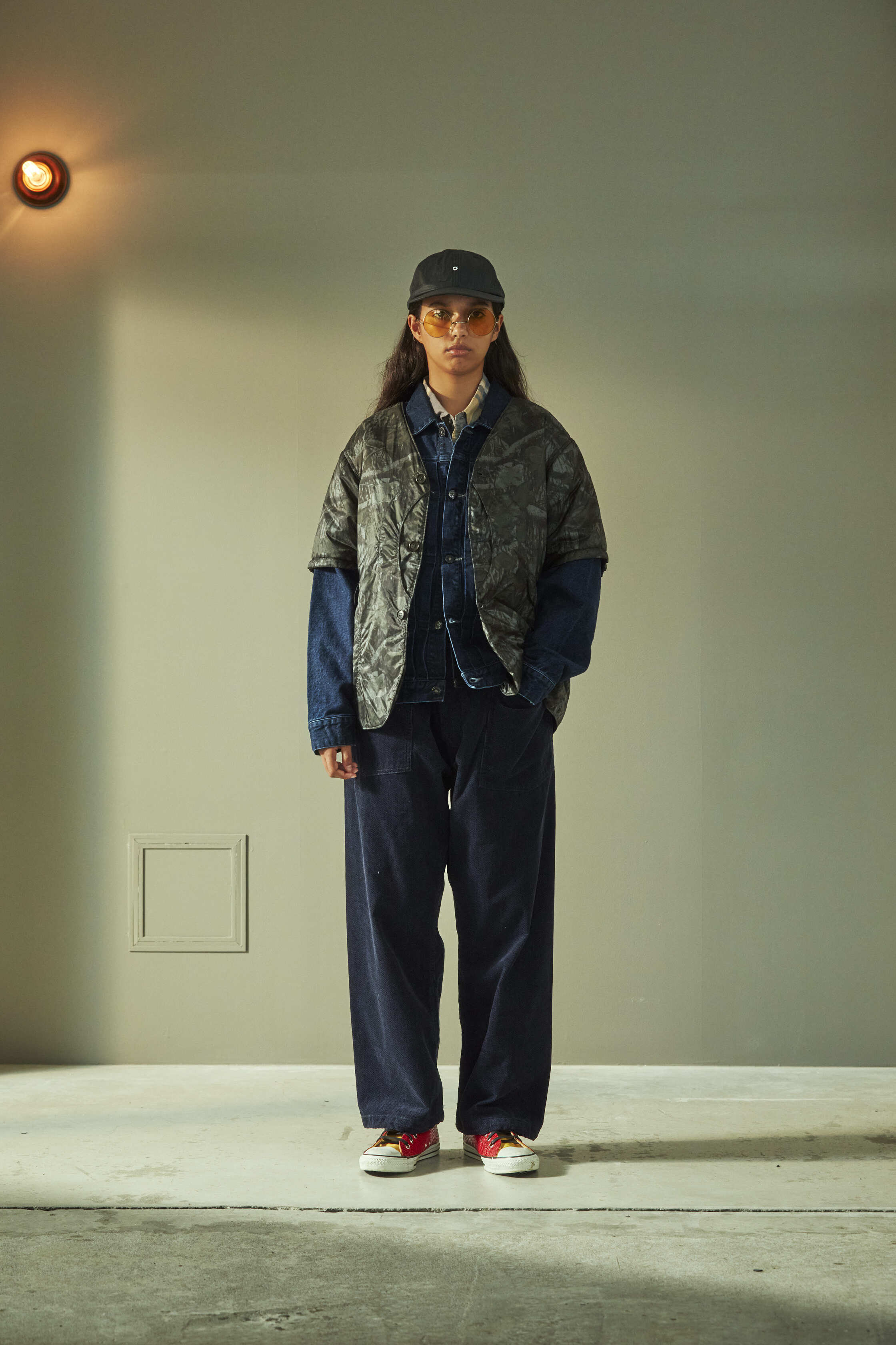 #1267B-NC3 Royal Traveler Shirt-1/2 : nylon forest camo grey jungle