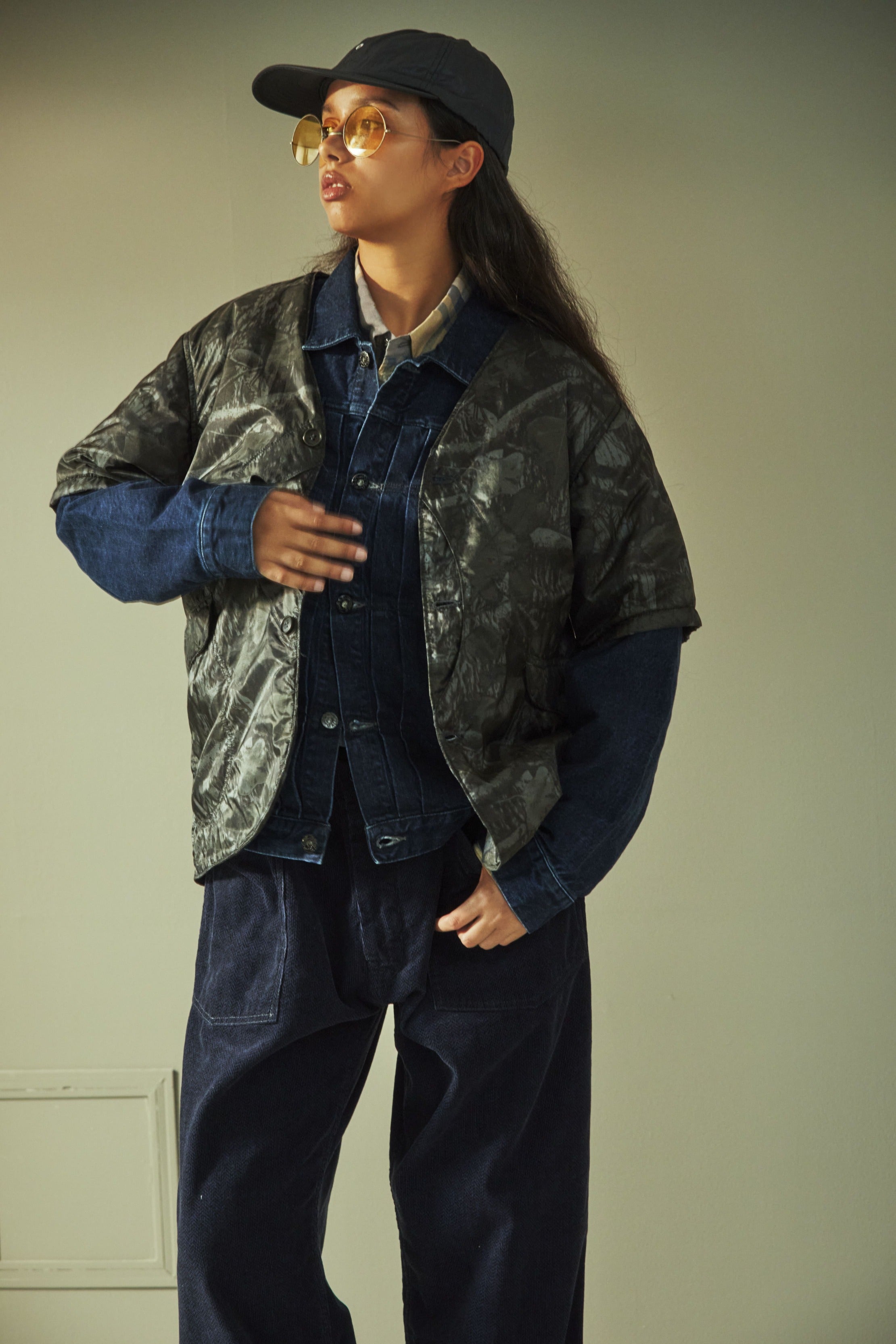 #1267B-NC3 Royal Traveler Shirt-1/2 : nylon forest camo grey jungle