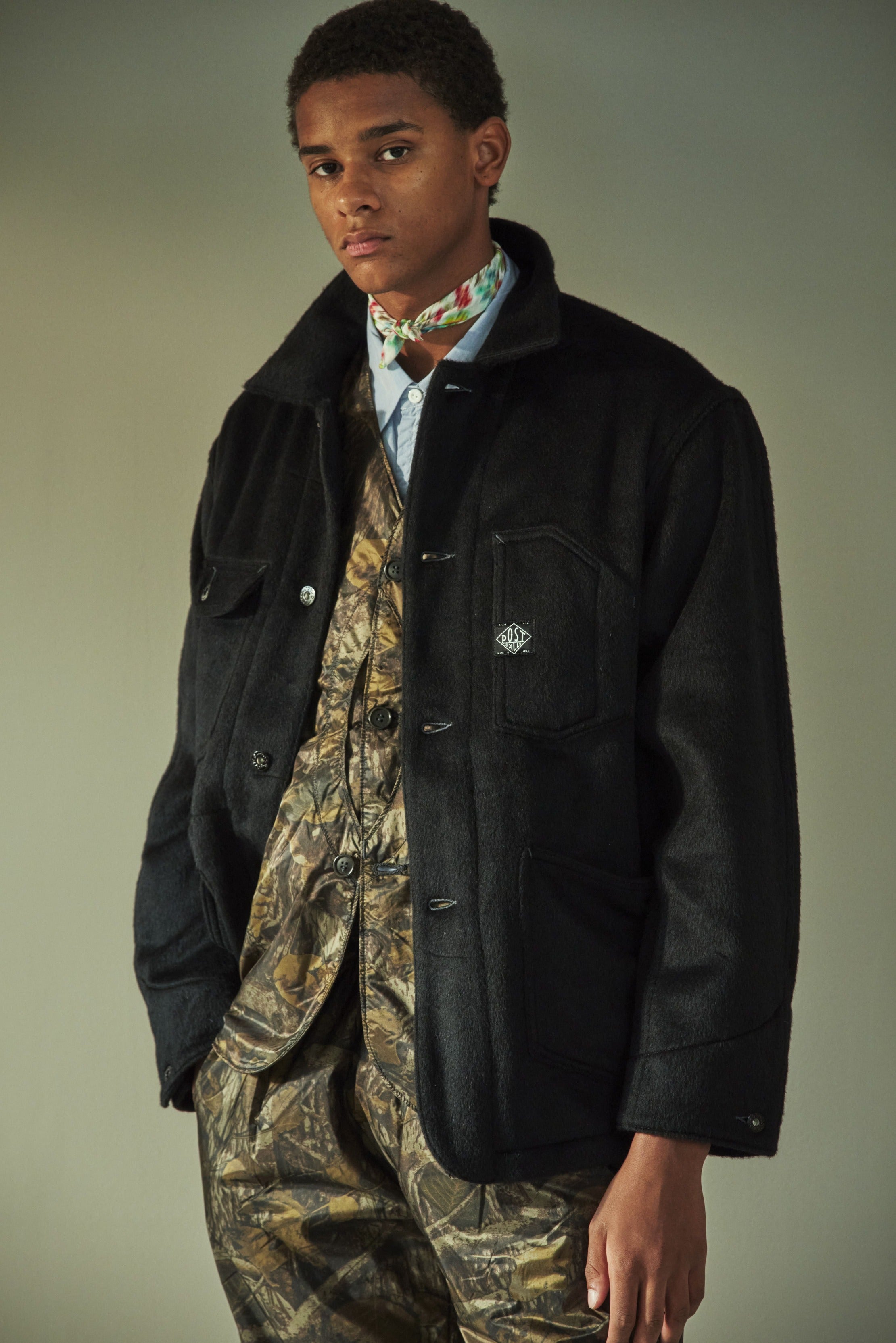 #1103-AMB Polarfleece Jacket (trashed wool version) : alpaca mohair (SHOP SPECIAL-2)