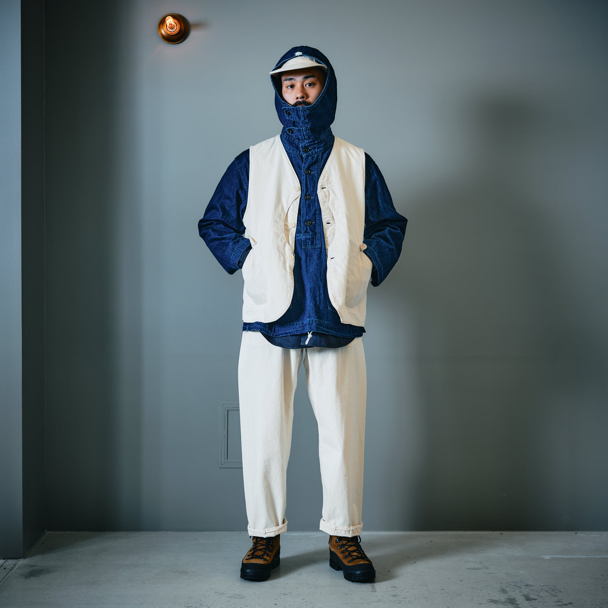 #3127-8DI Town & Country Parka : 8oz. Denim indigo deep wash