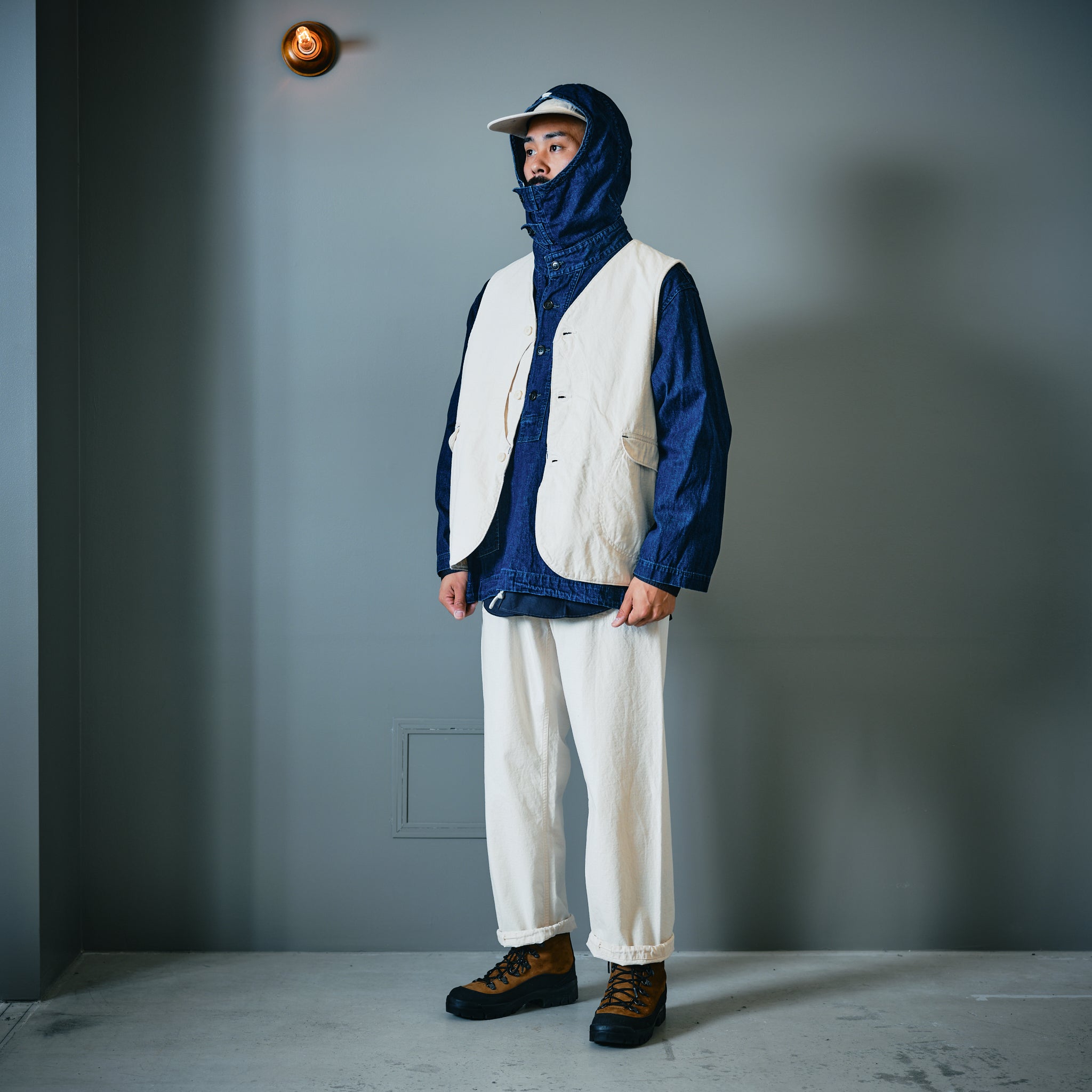 #3127-8DI Town & Country Parka : 8oz. Denim indigo deep wash