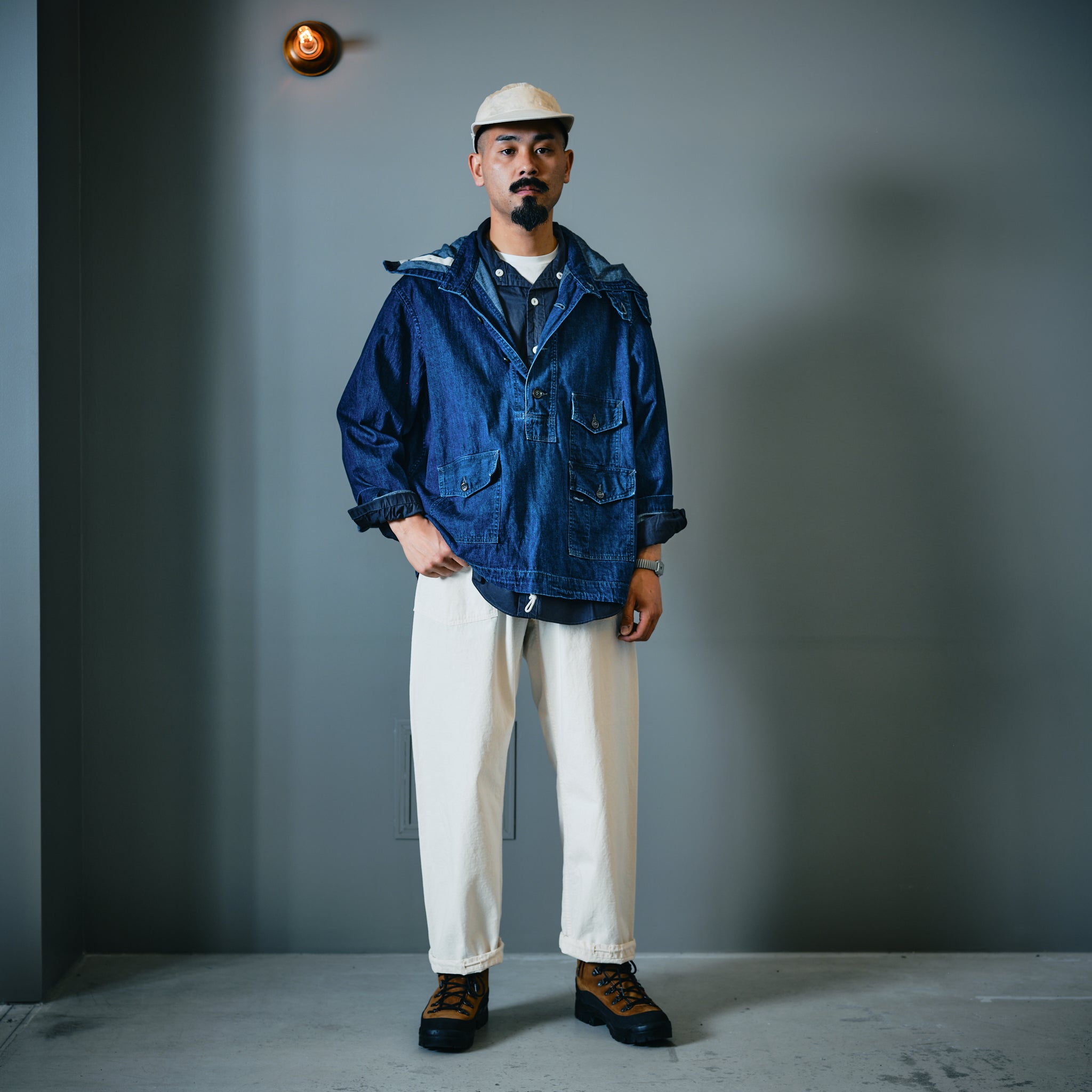 #3127-8DI Town & Country Parka : 8oz. Denim indigo deep wash