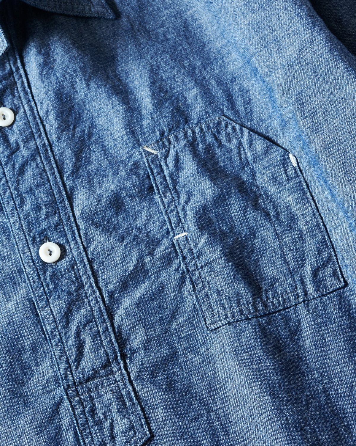 #1201S-CC No.1 Shirt S/S : classic chambray indigo