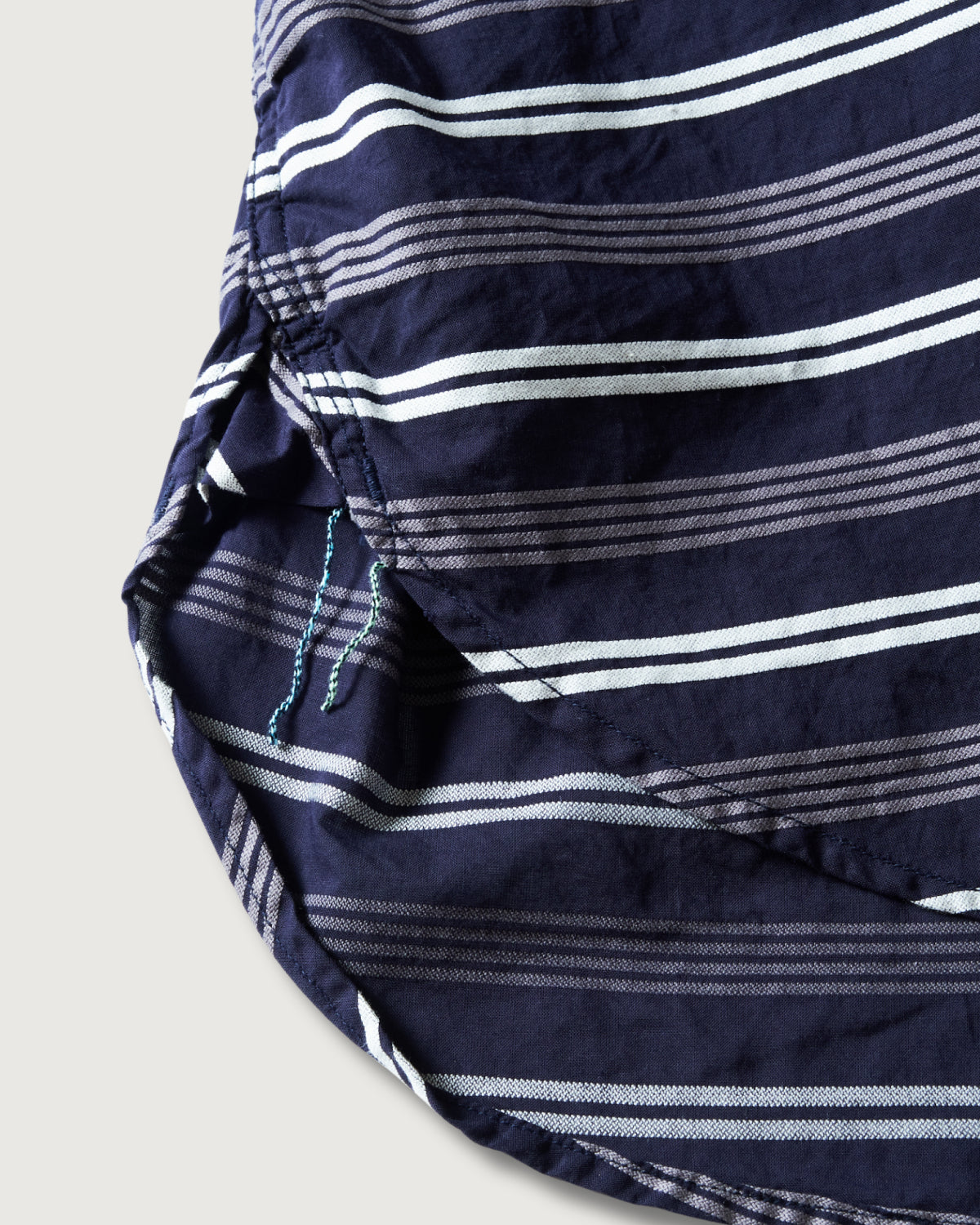 #1201S-HSN No.1 Shirt S/S : horizontal stripe navy