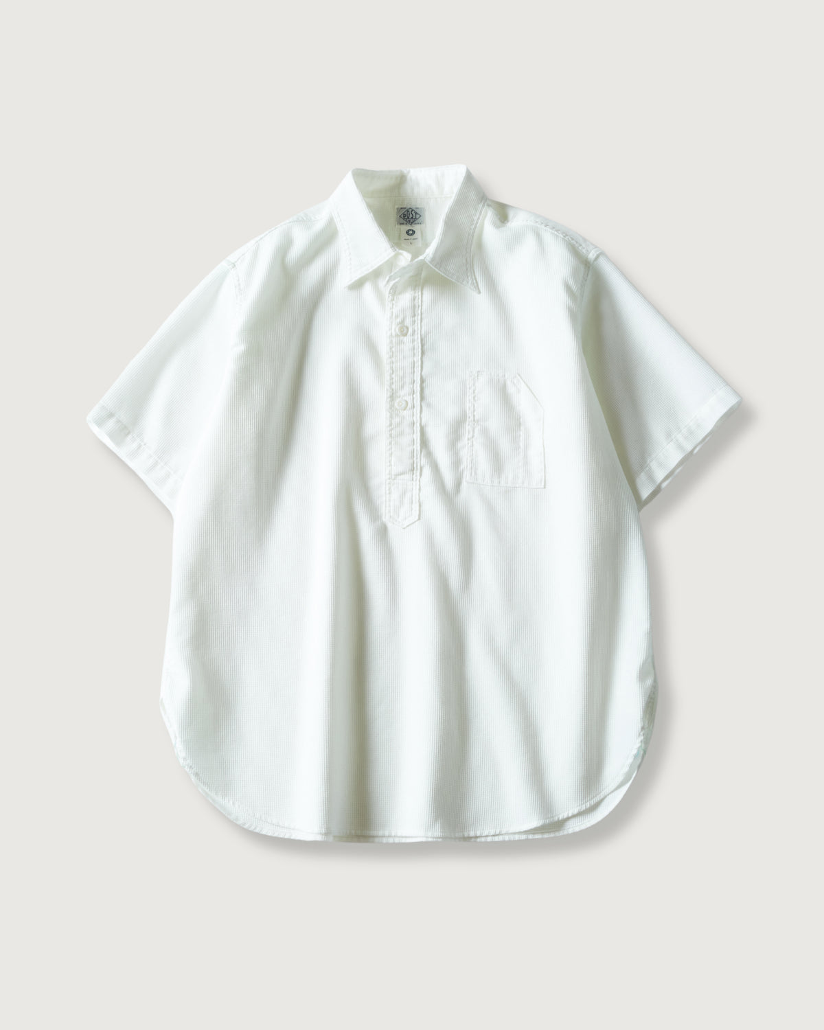 #1201S-PCW No.1 Shirt S/S : PC waffle white