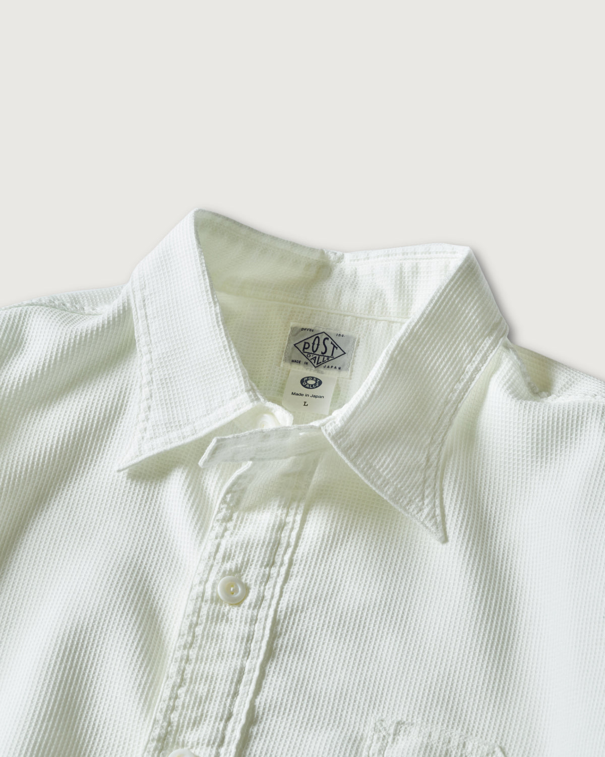 #1201S-PCW No.1 Shirt S/S : PC waffle white