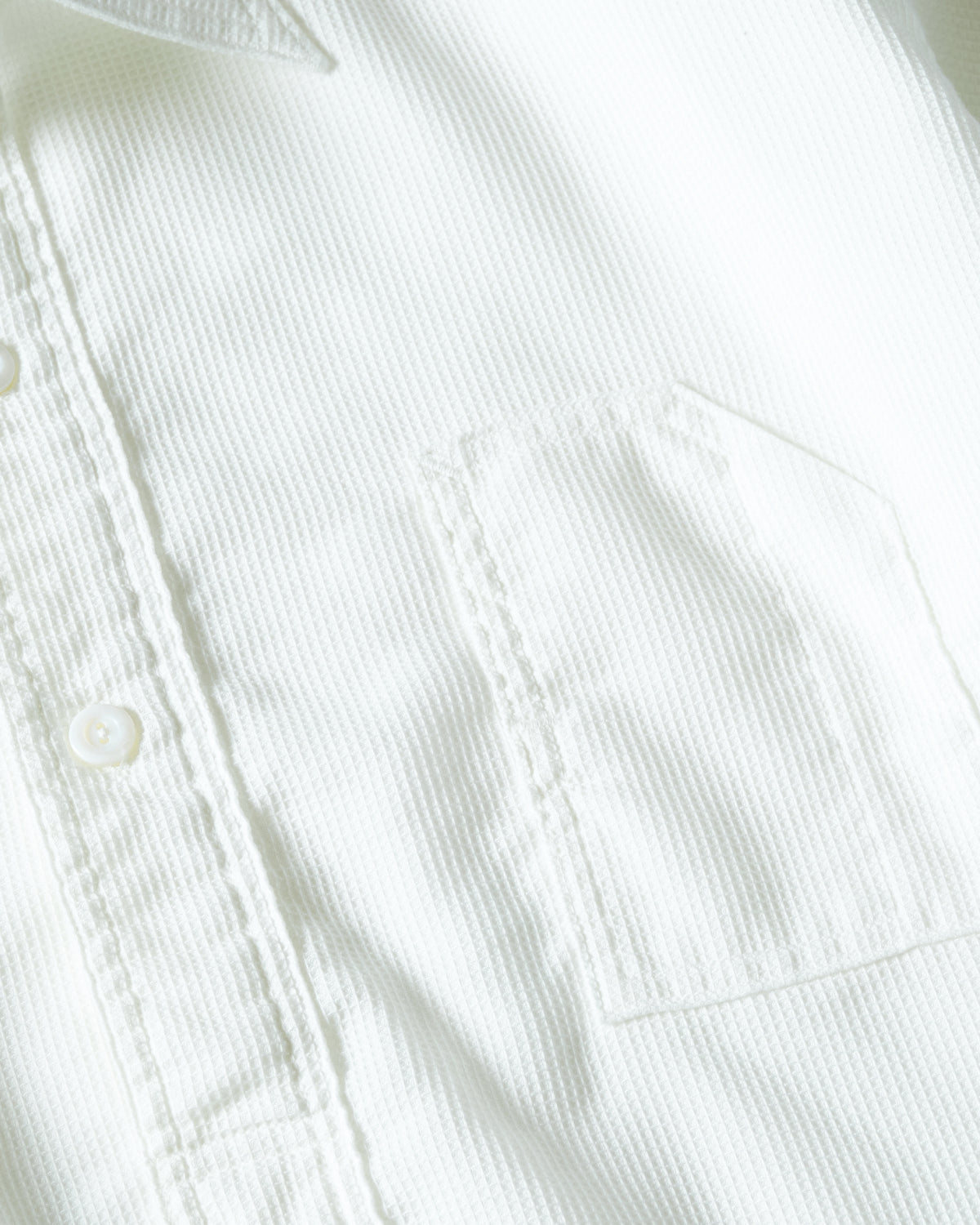 #1201S-PCW No.1 Shirt S/S : PC waffle white