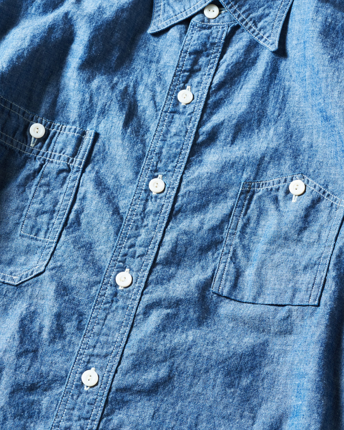 #1206S-CC No.6 Shirt S/S : classic chambray indigo