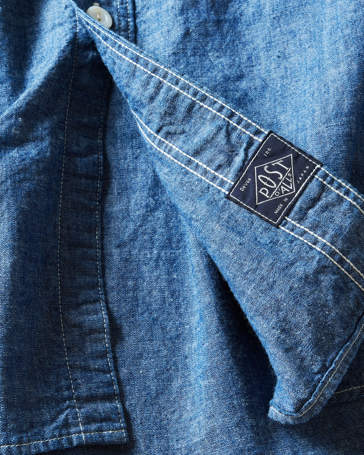#1206S-CC No.6 Shirt S/S : classic chambray indigo