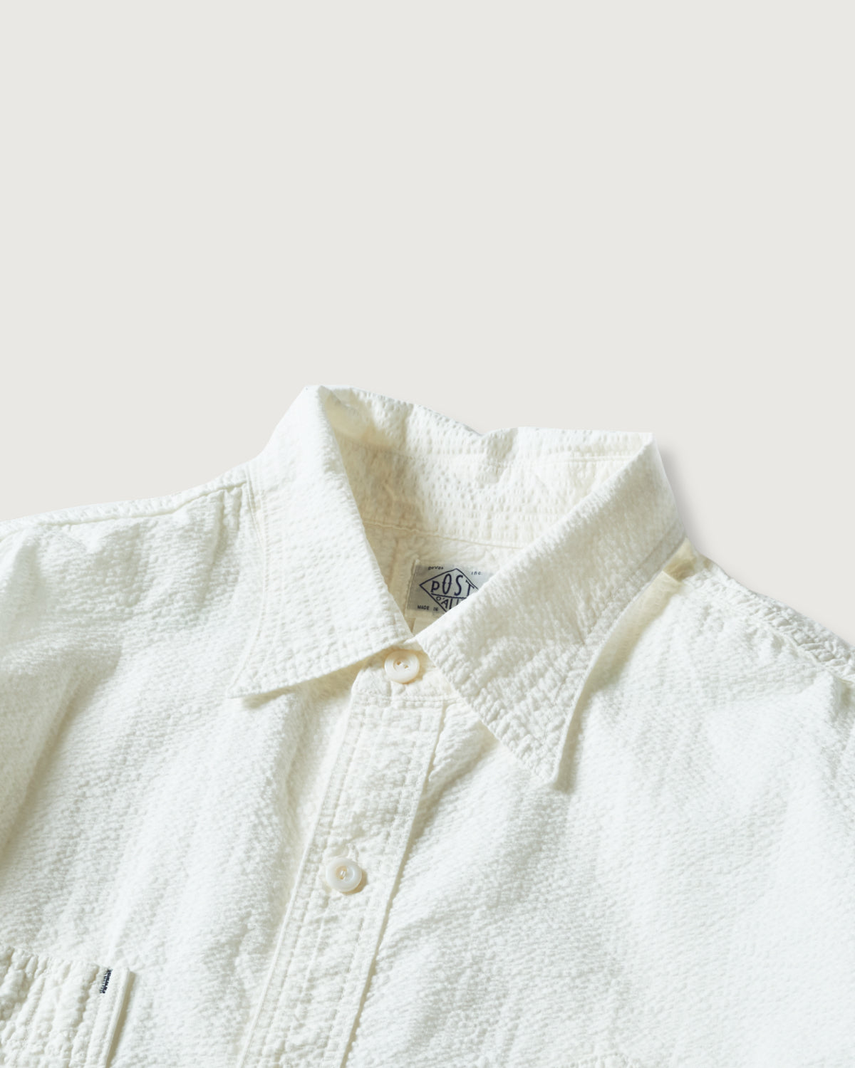#1206S-SSW No.6 Shirt S/S : seersucker white