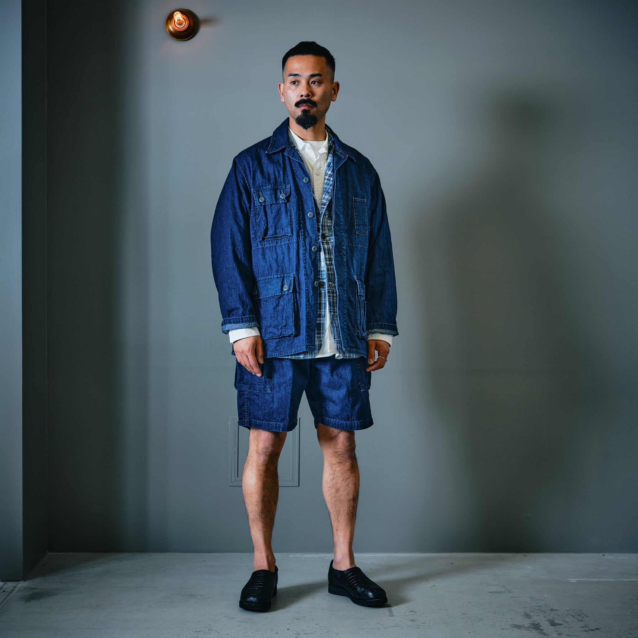 #1123R2-8DI BDU-R2 : 8oz. Denim indigo deep wash
