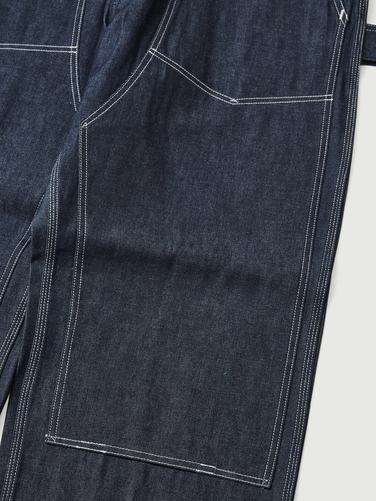 #1302-01 W-Knee Dungarees : 10 oz.denim indigo rigid