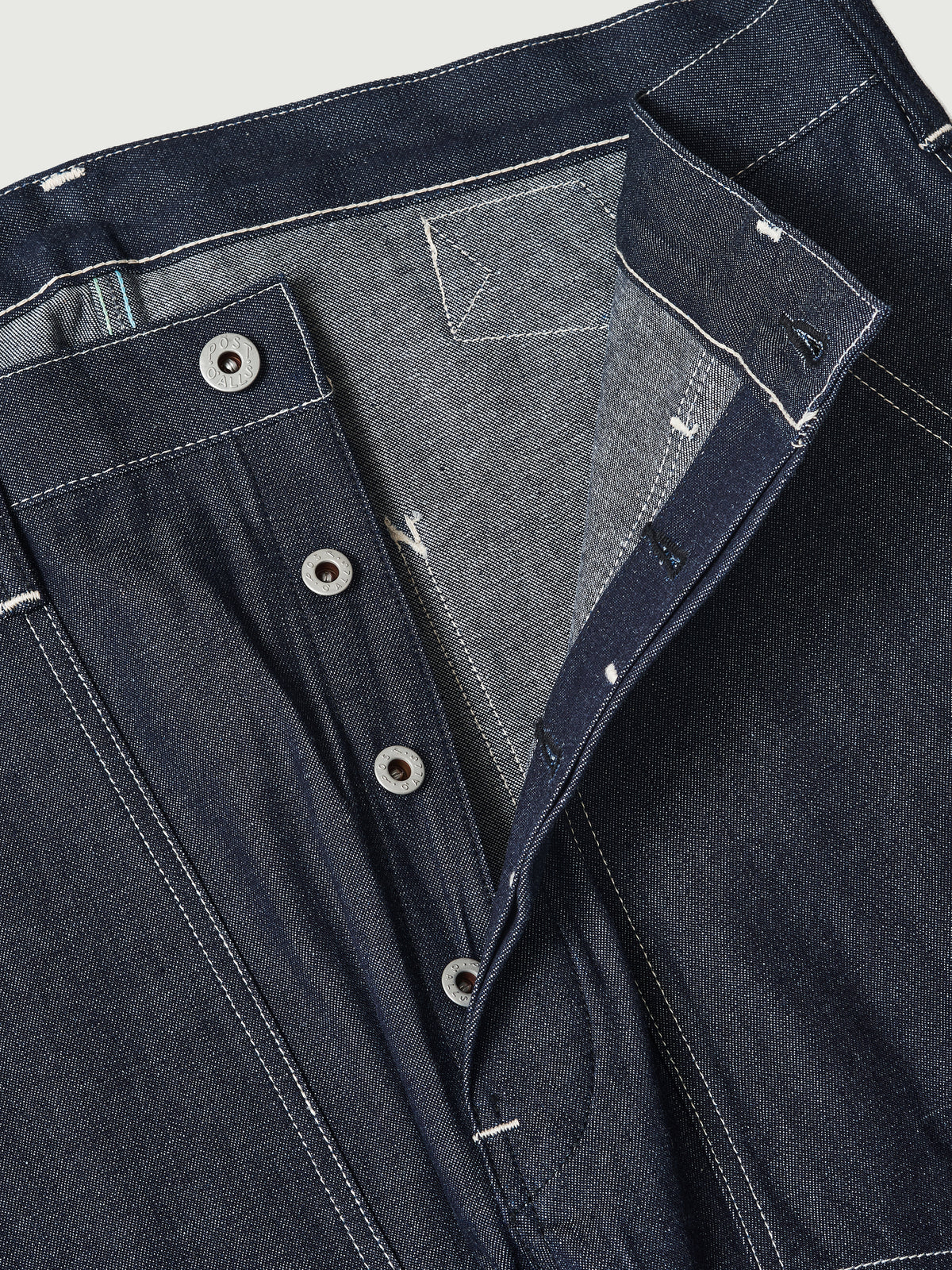 #1302-01 W-Knee Dungarees : 10 oz.denim indigo rigid