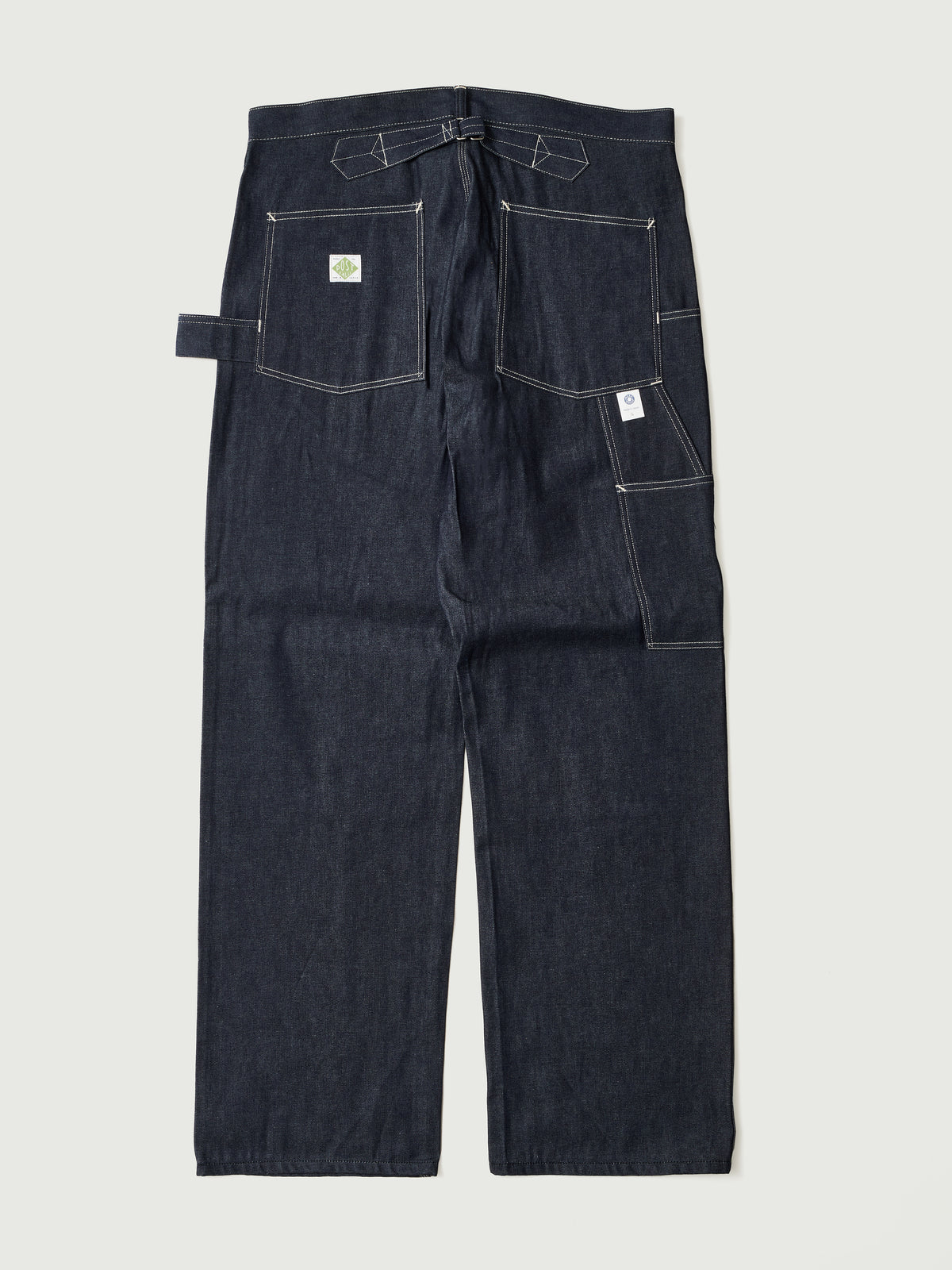 #1302-01 W-Knee Dungarees : 10 oz.denim indigo rigid