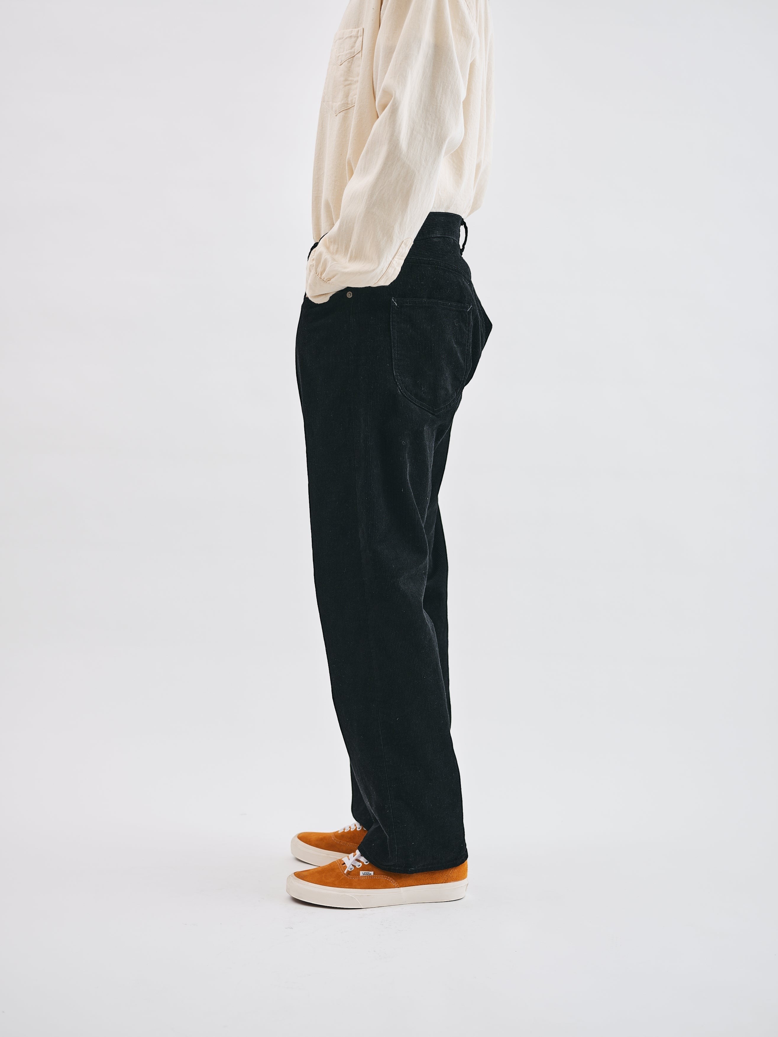 #1397-CB No.2 Fiver Pocket : midwale cords black