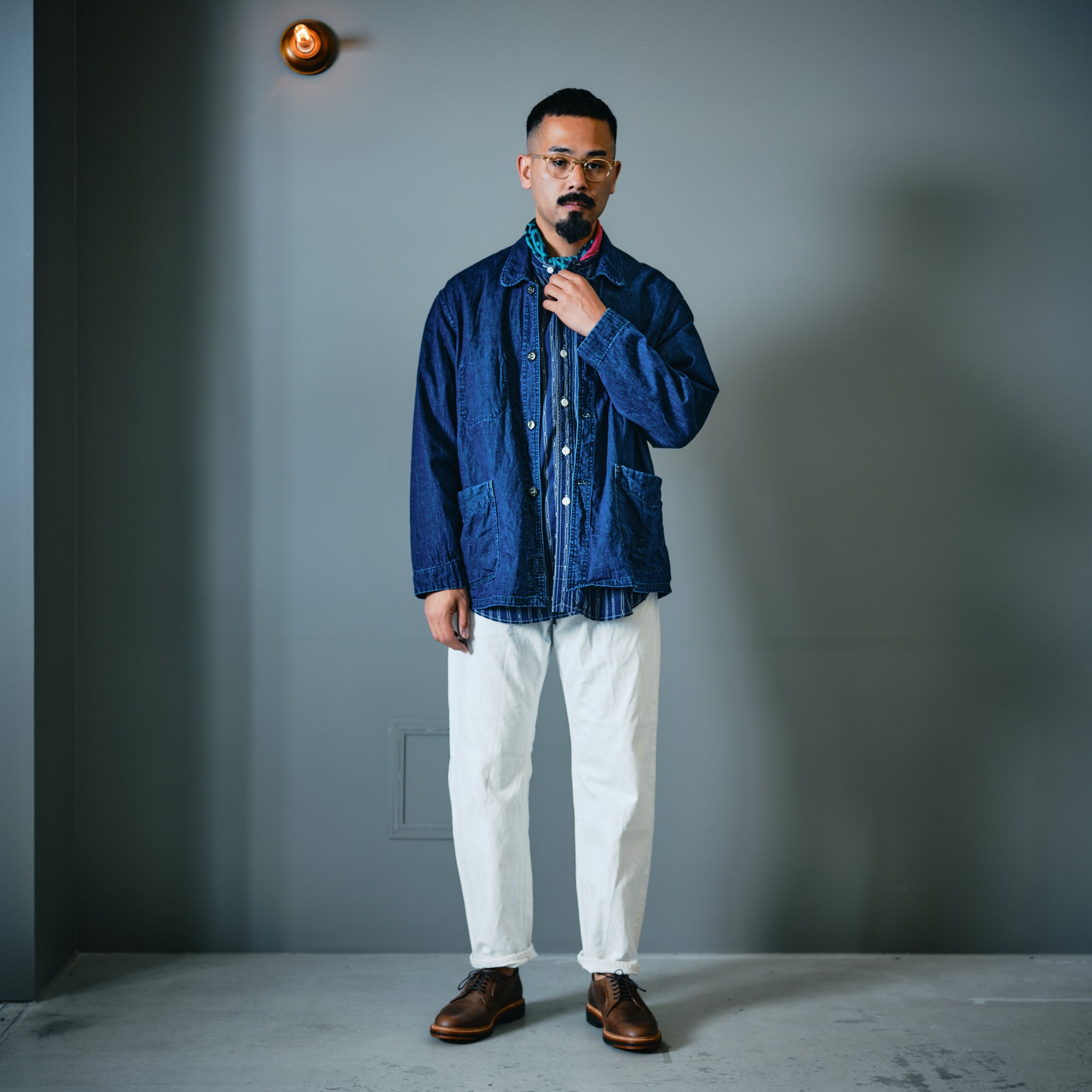 #3306-WD No.8 Five Pocket : 12oz. Denim white