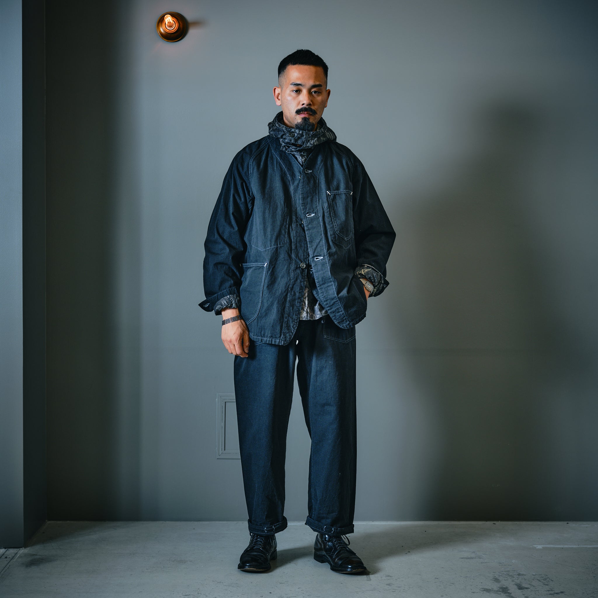 #3313-DRC E-Z ARMY-NAVY Pants 2 : cotton dobby ripstop charcoal