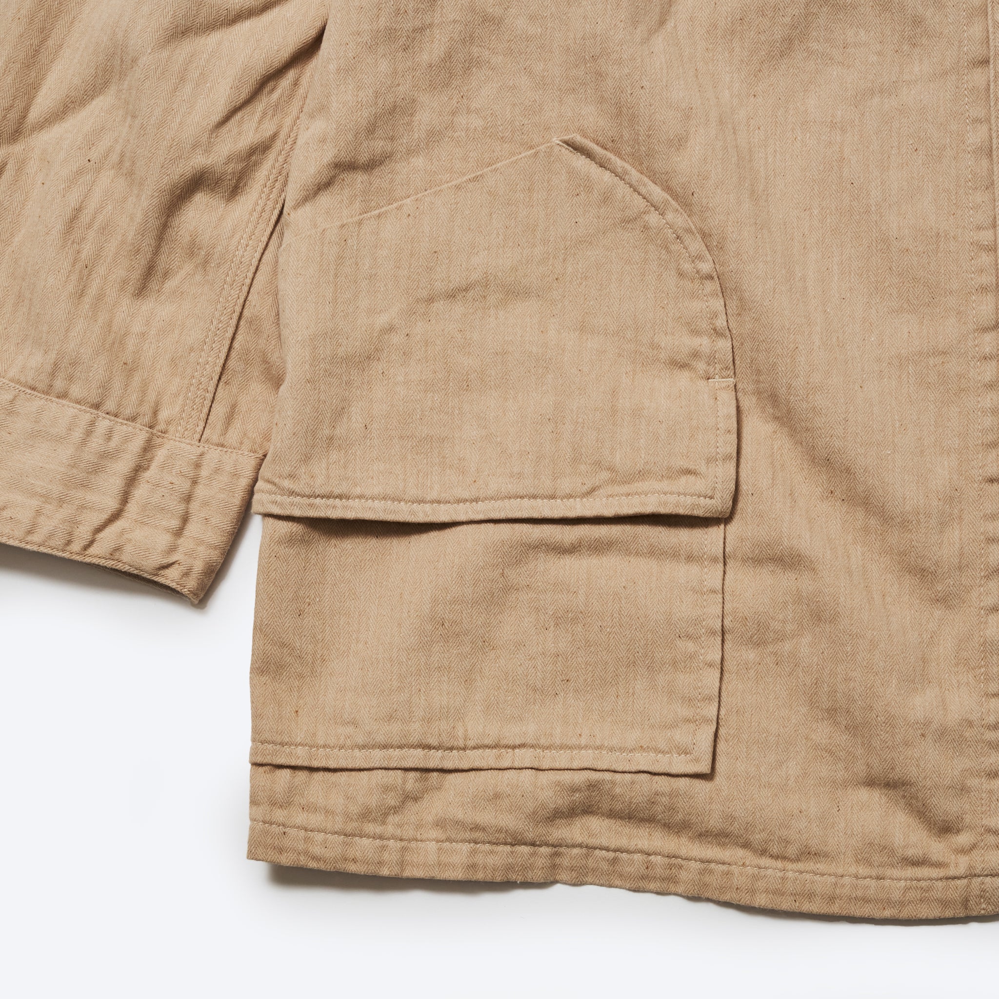EP01-CHN ELNEST x Post O'Alls Coverall Jacket:cotton herringbone natural