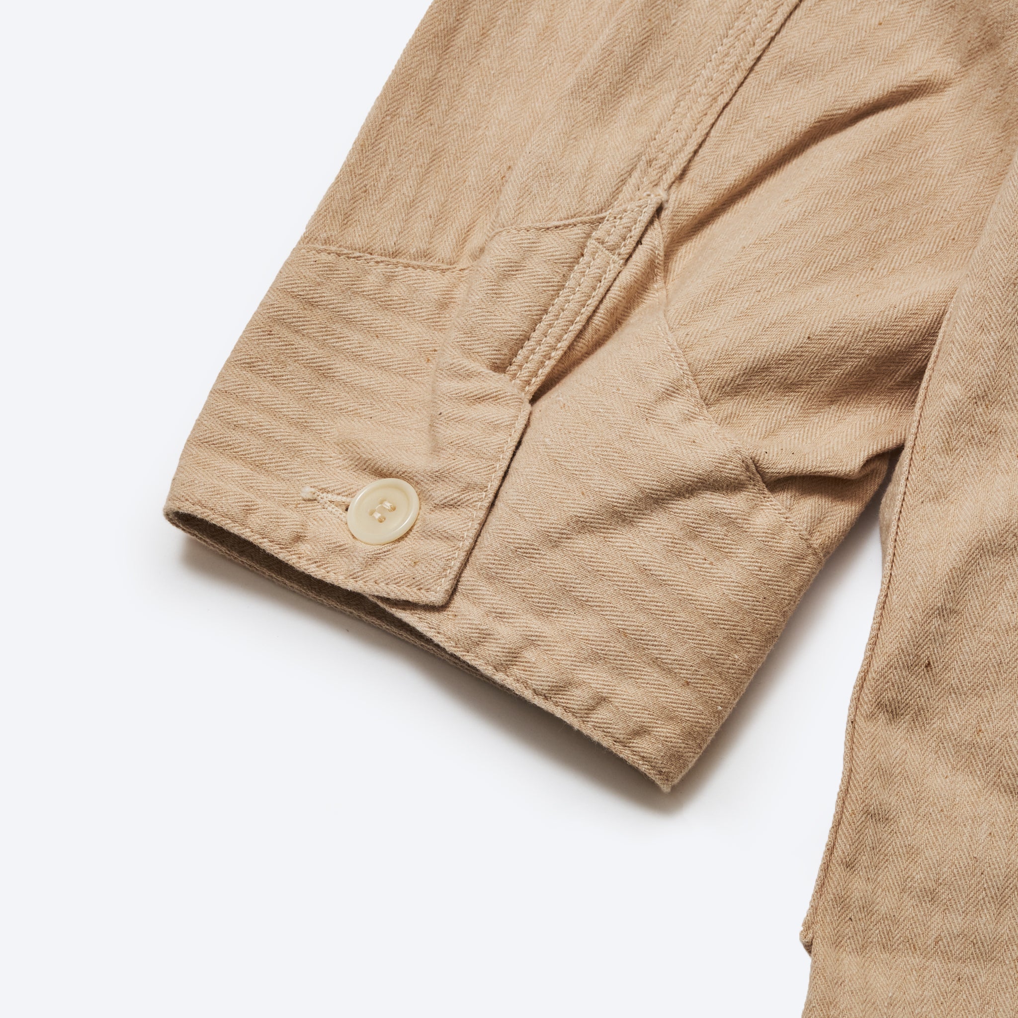 EP01-CHN ELNEST x Post O'Alls Coverall Jacket:cotton herringbone natural