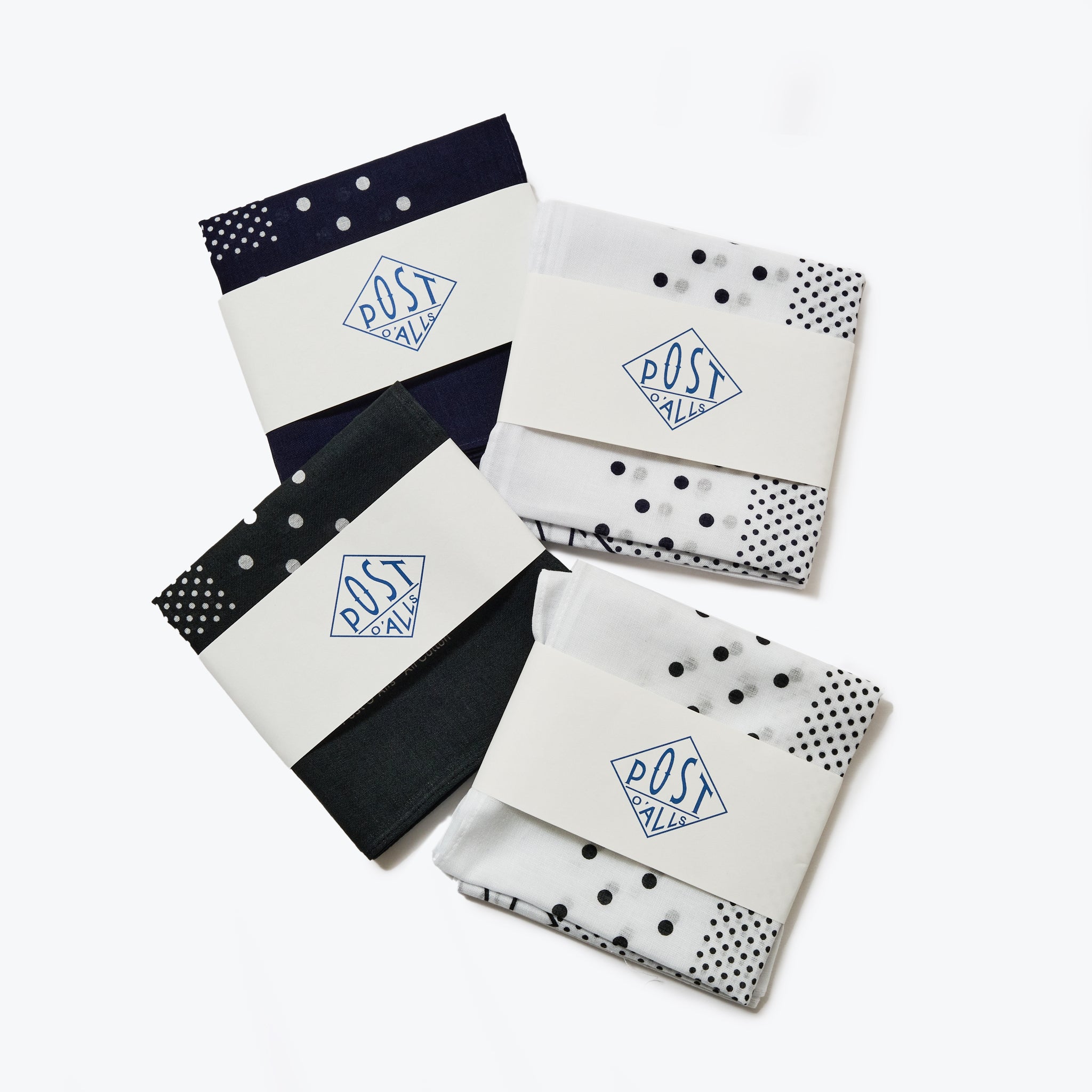 #4005-cha Bandana Hankie original 1993 design: cotton sheeting charcoal