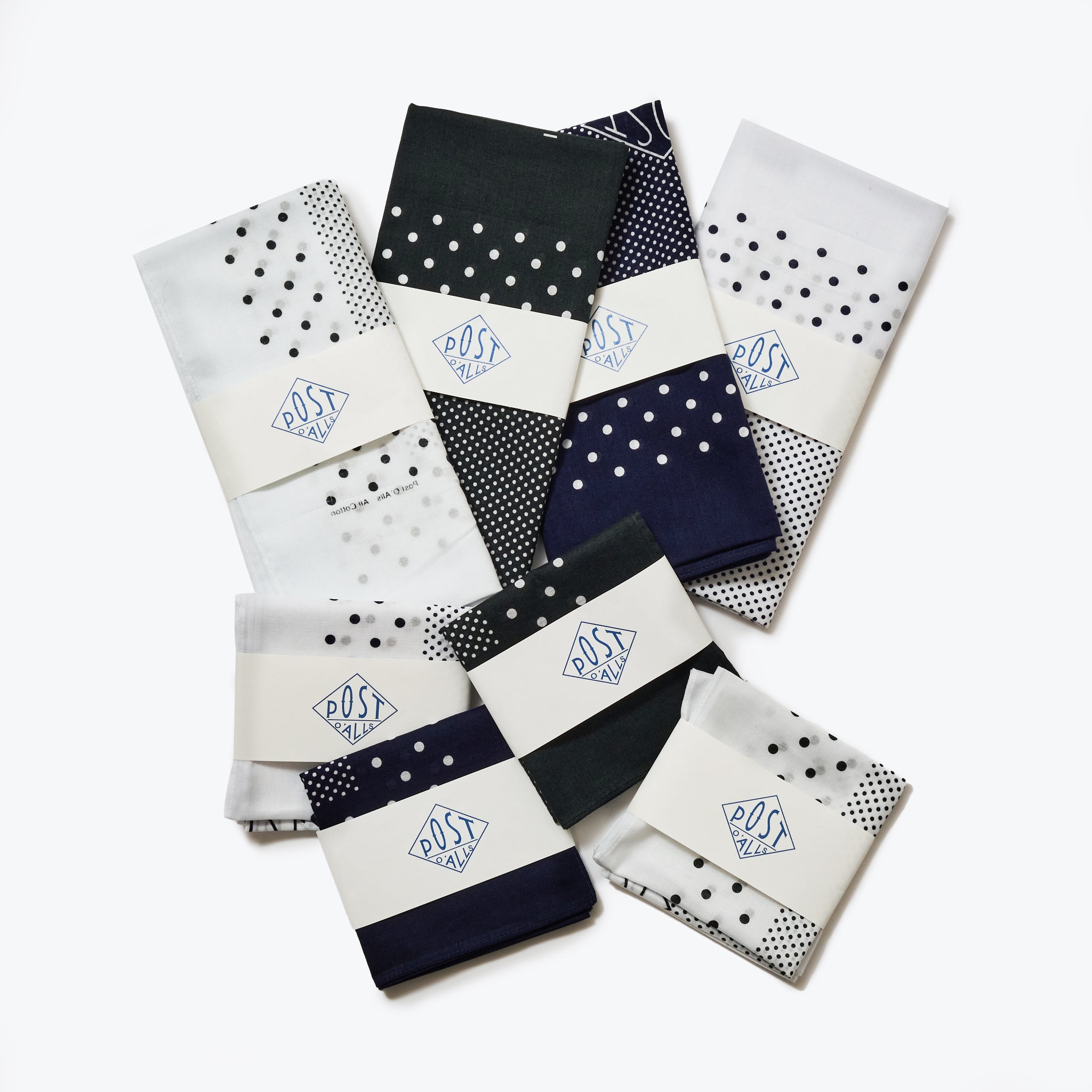 #4005-cha Bandana Hankie original 1993 design: cotton sheeting charcoal