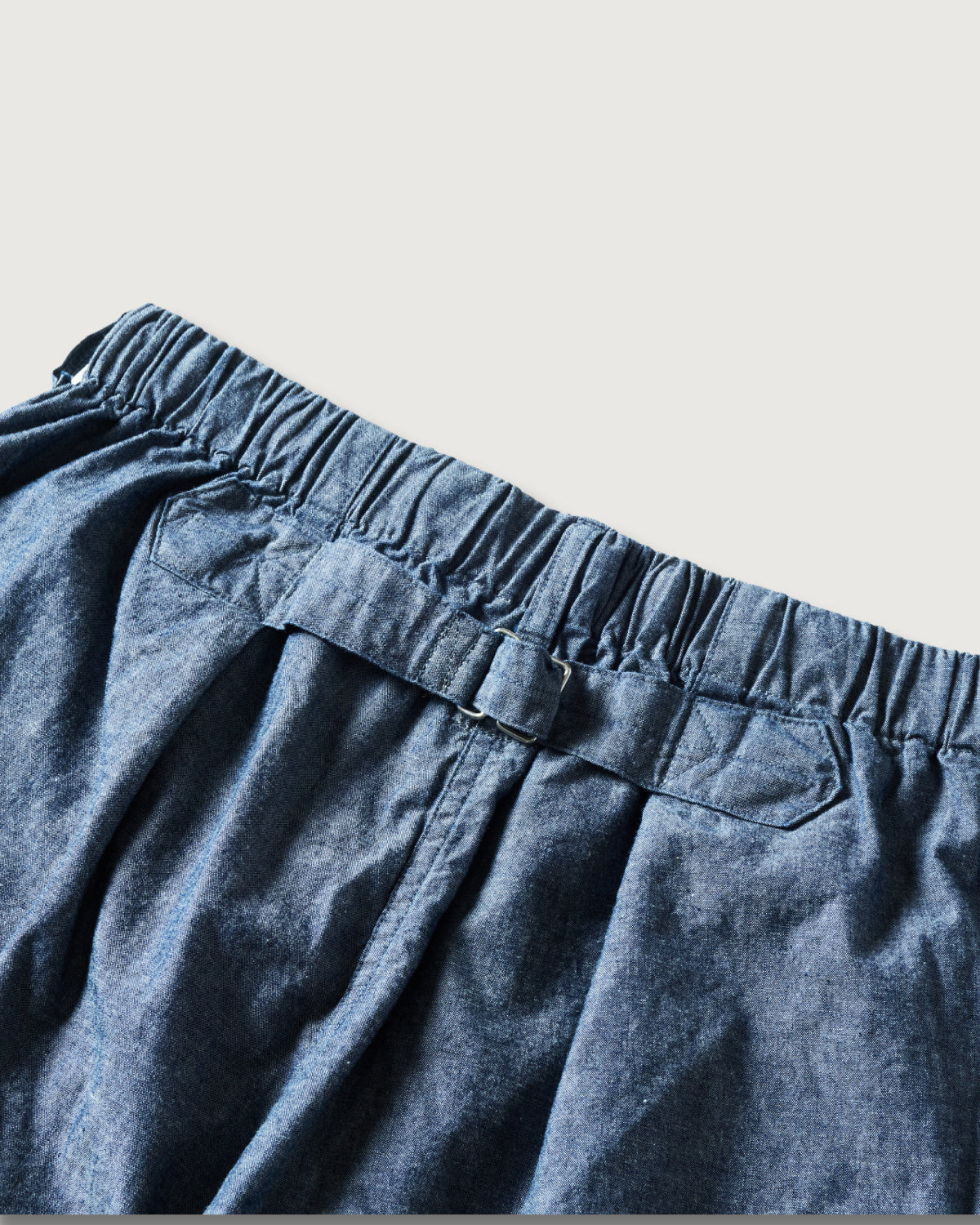 #2323E-MC E-Z DEE's Shorts : medium weight chambray indigo