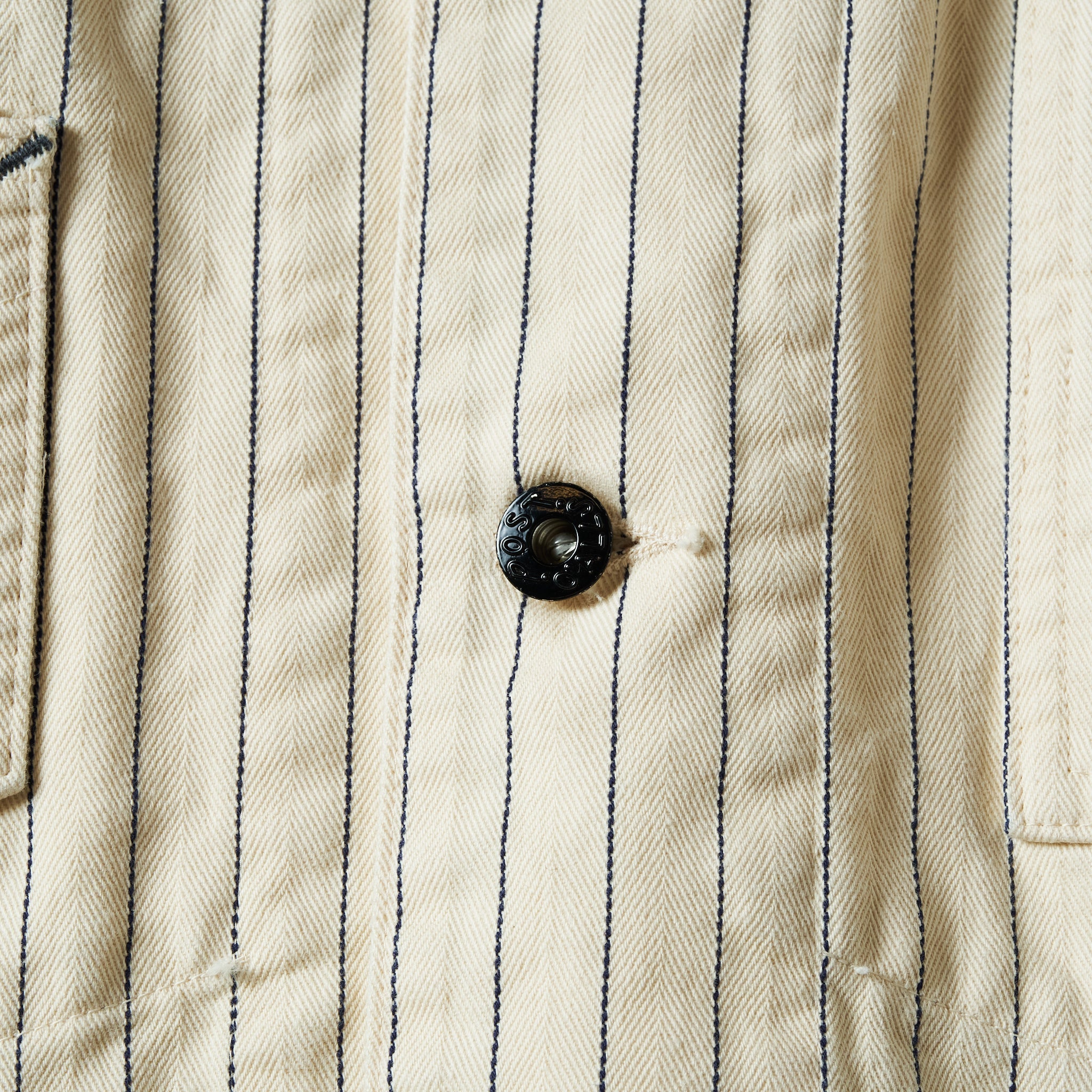 #1111-HBS De Luxe Railroader : HBT stripe natural