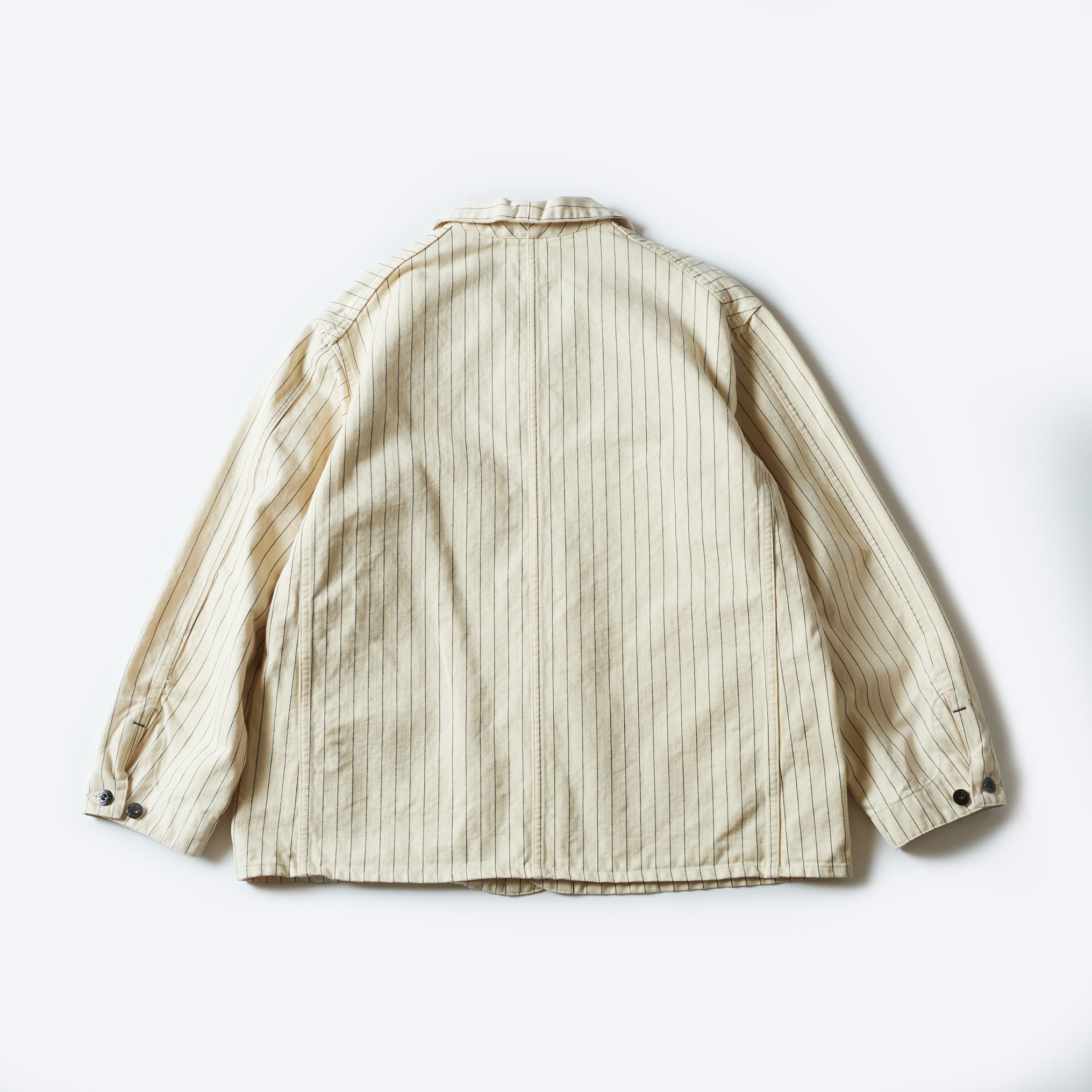 #1111-HBS De Luxe Railroader : HBT stripe natural
