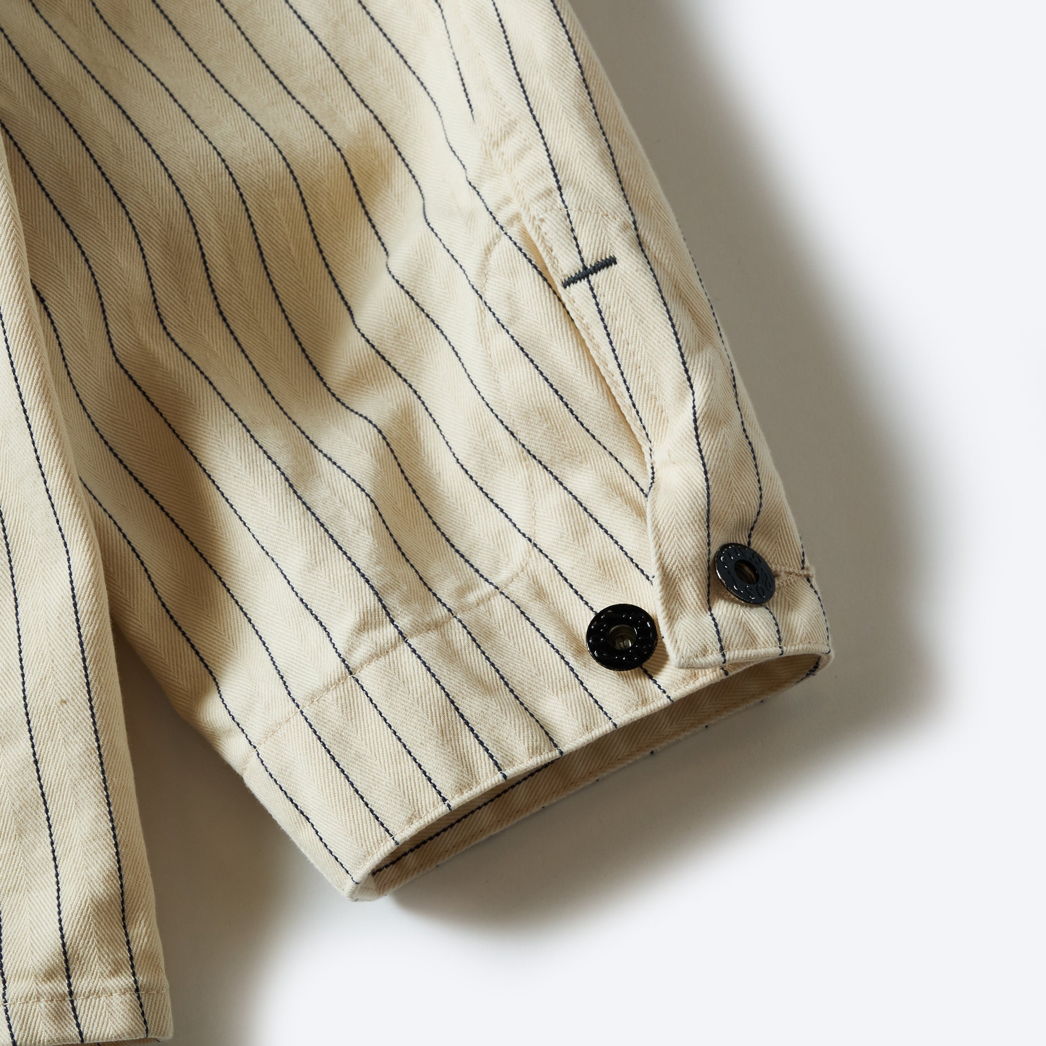 #1111-HBS De Luxe Railroader : HBT stripe natural