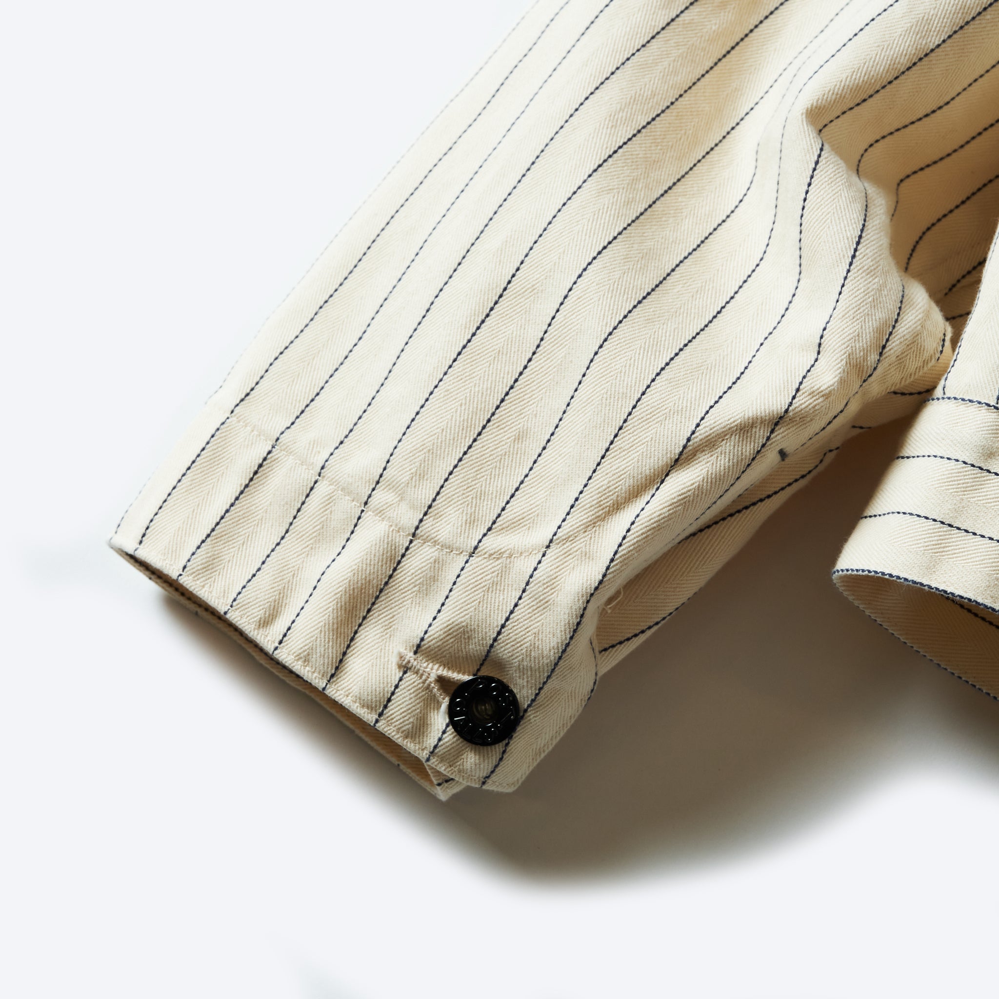 #1110R-HBS Mechanic Blouse 2 : HBT stripe natural