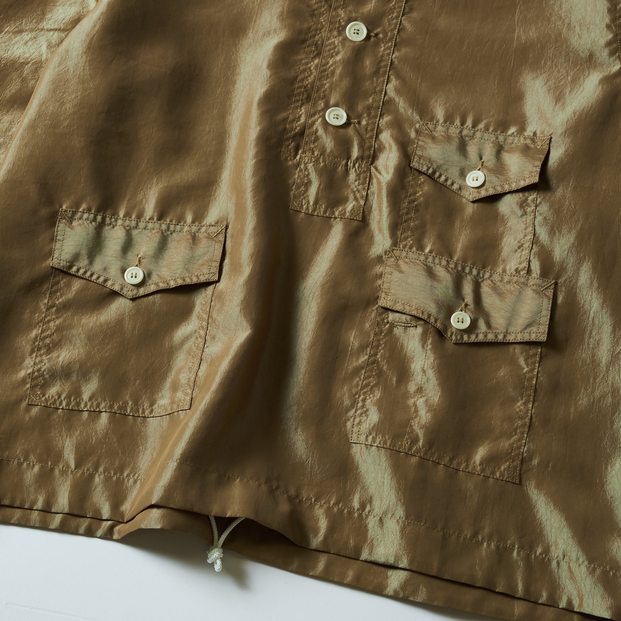 #3127-MTK Town & Country Parka : metallic taffeta khaki