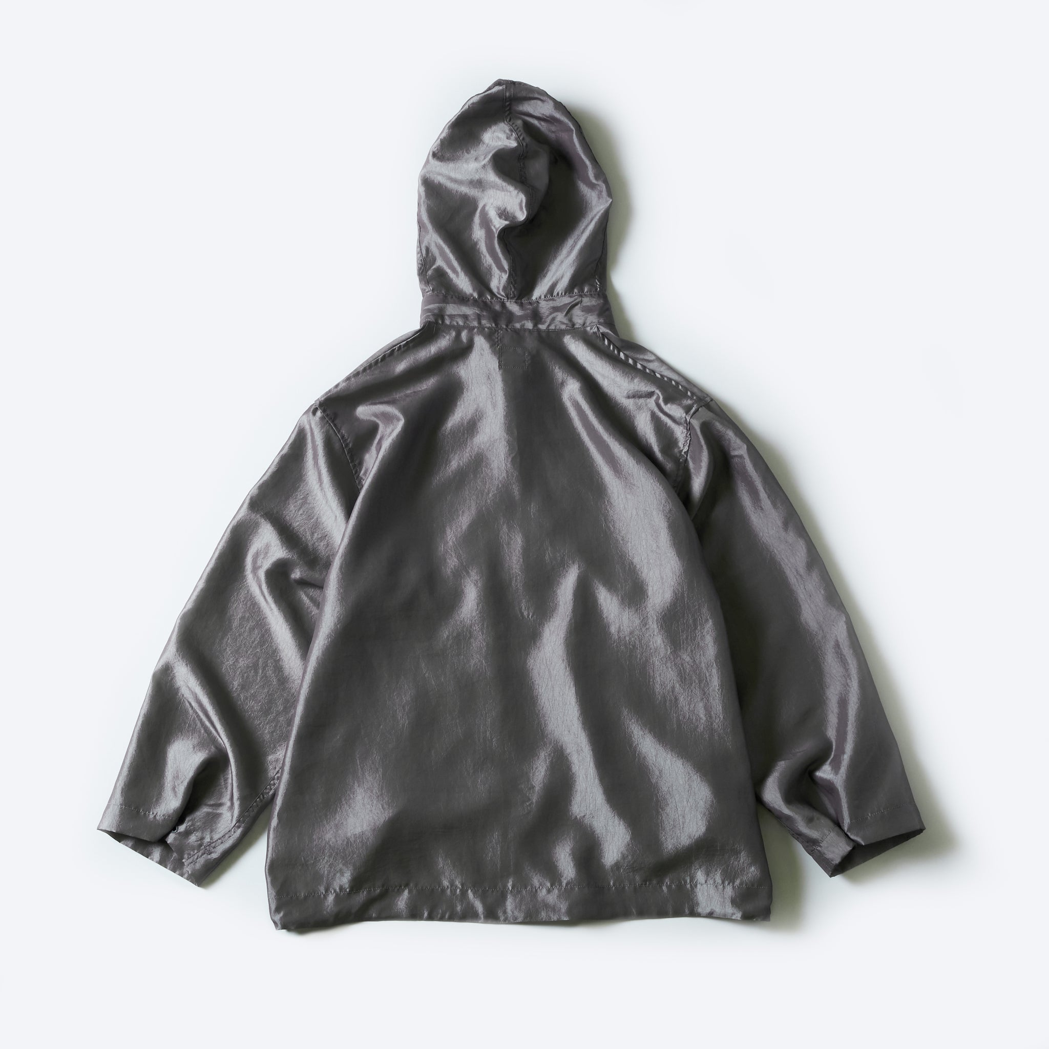 #3127-MTS Town & Country Parka : metallic taffeta silver grey