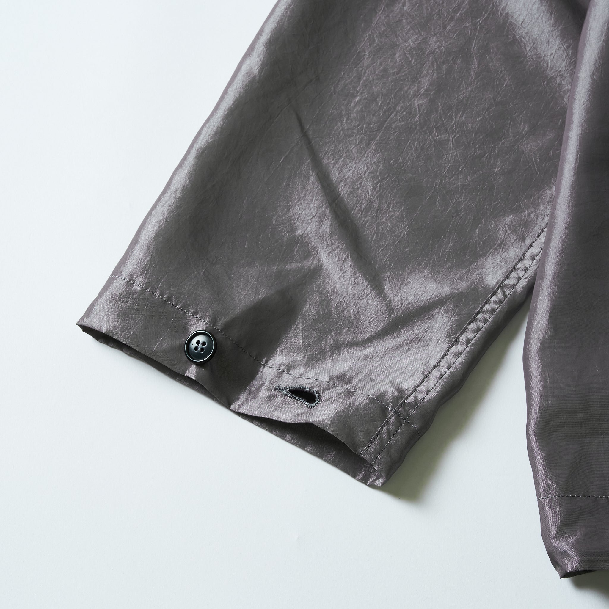 #3127-MTS Town & Country Parka : metallic taffeta silver grey