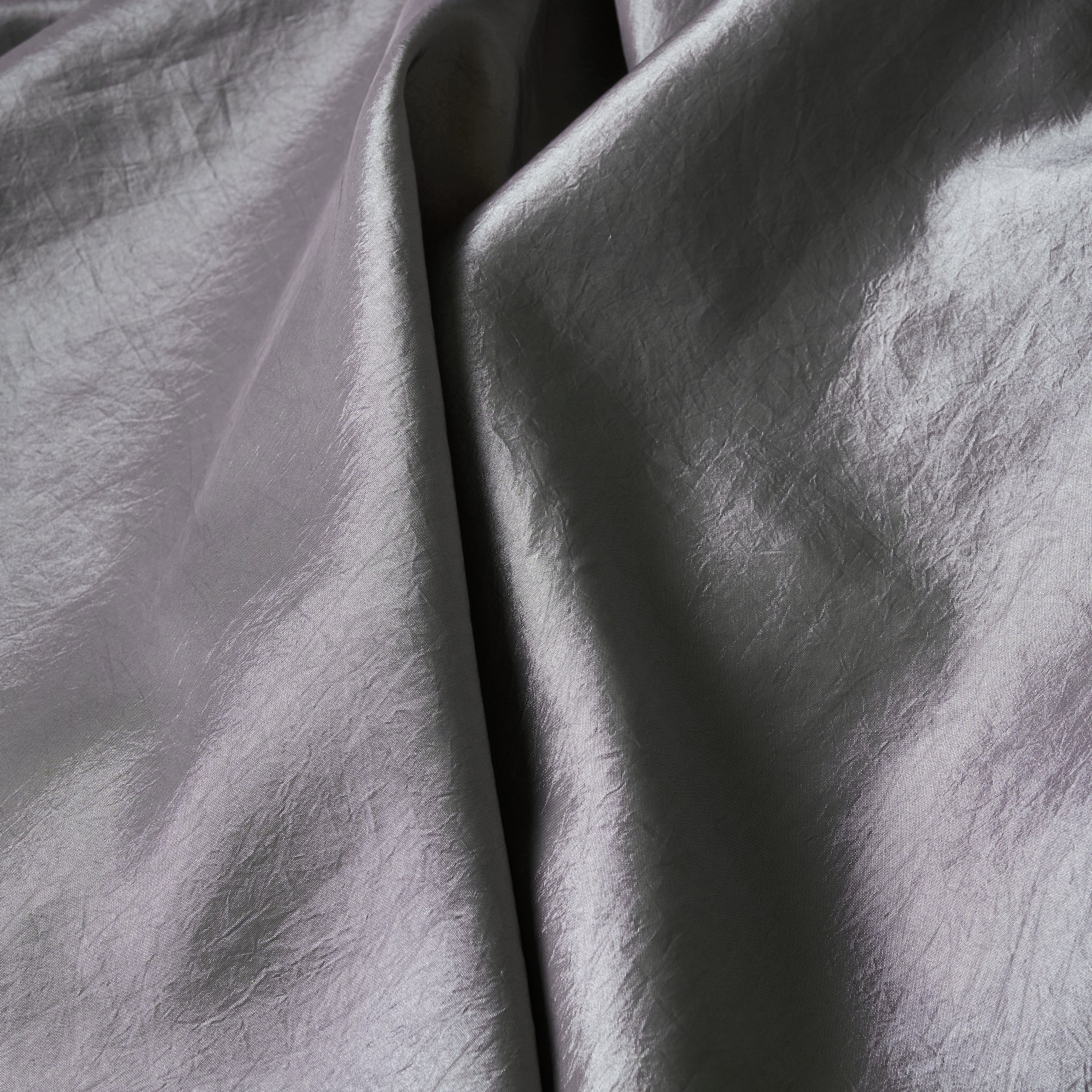 #3127-MTS Town & Country Parka : metallic taffeta silver grey