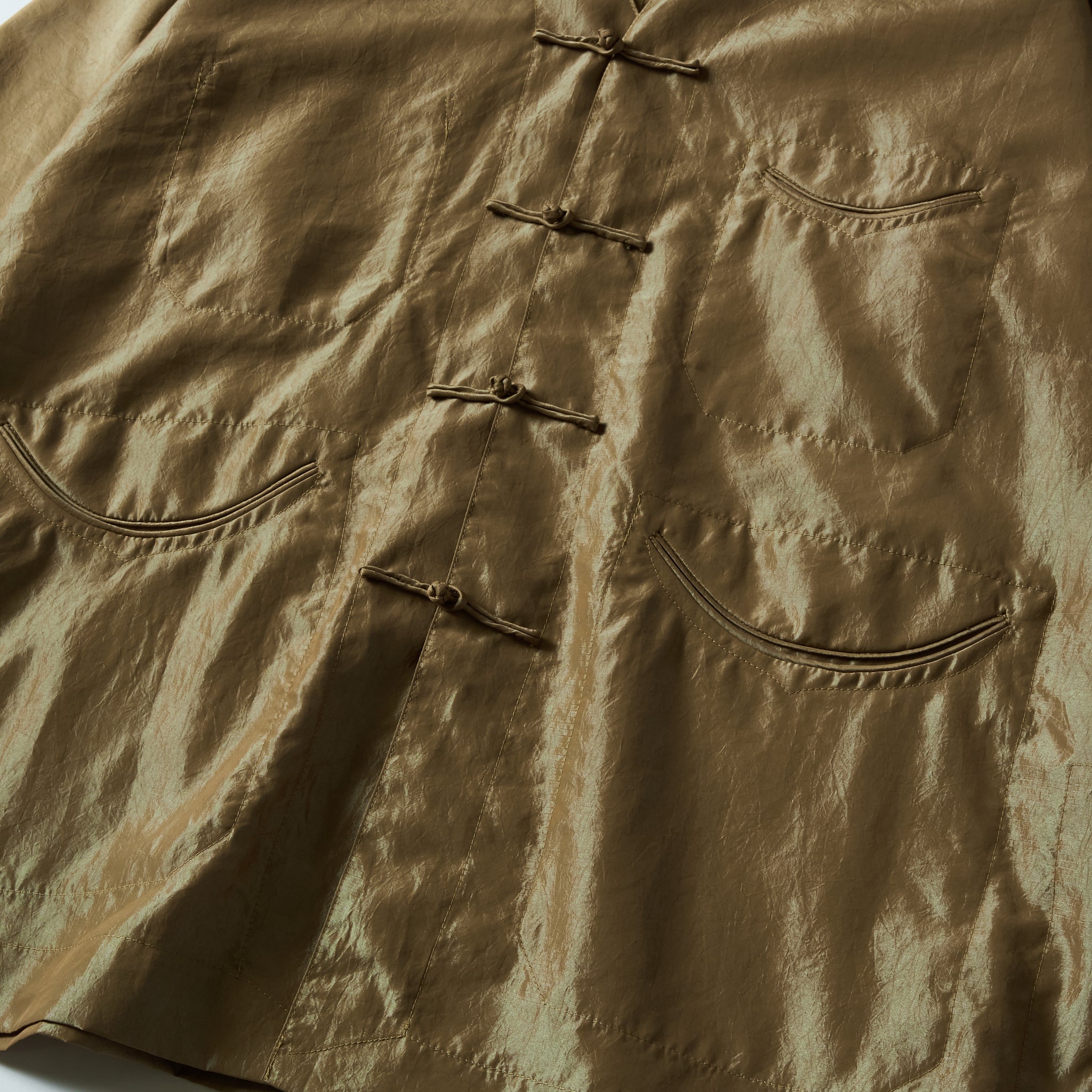 #3117-MTK POST Chinois De Luxe : metallic taffeta khaki