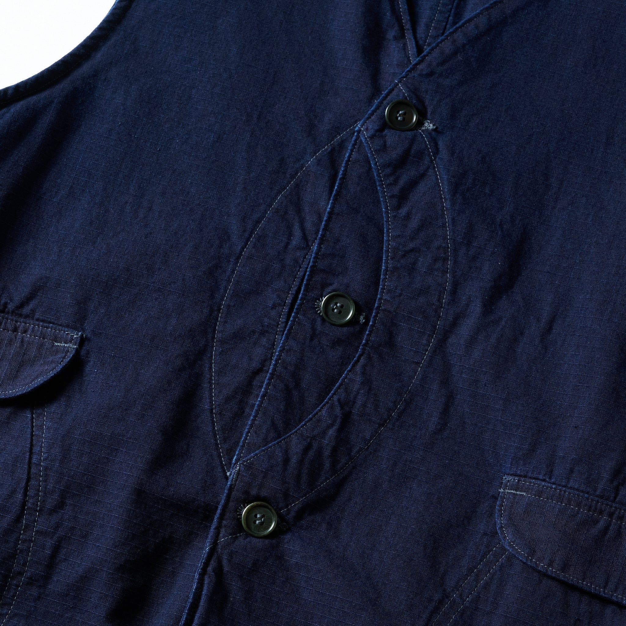 #1512-DRI Royal Traveler : cotton dobby ripstop indigo deep wash