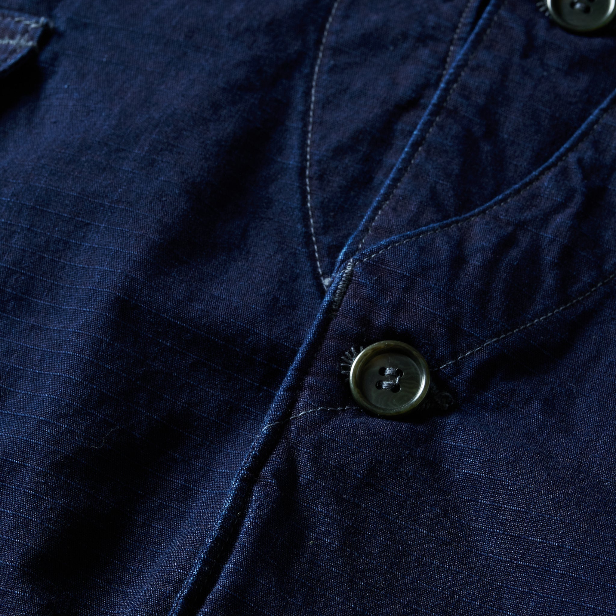#1512-DRI Royal Traveler : cotton dobby ripstop indigo deep wash