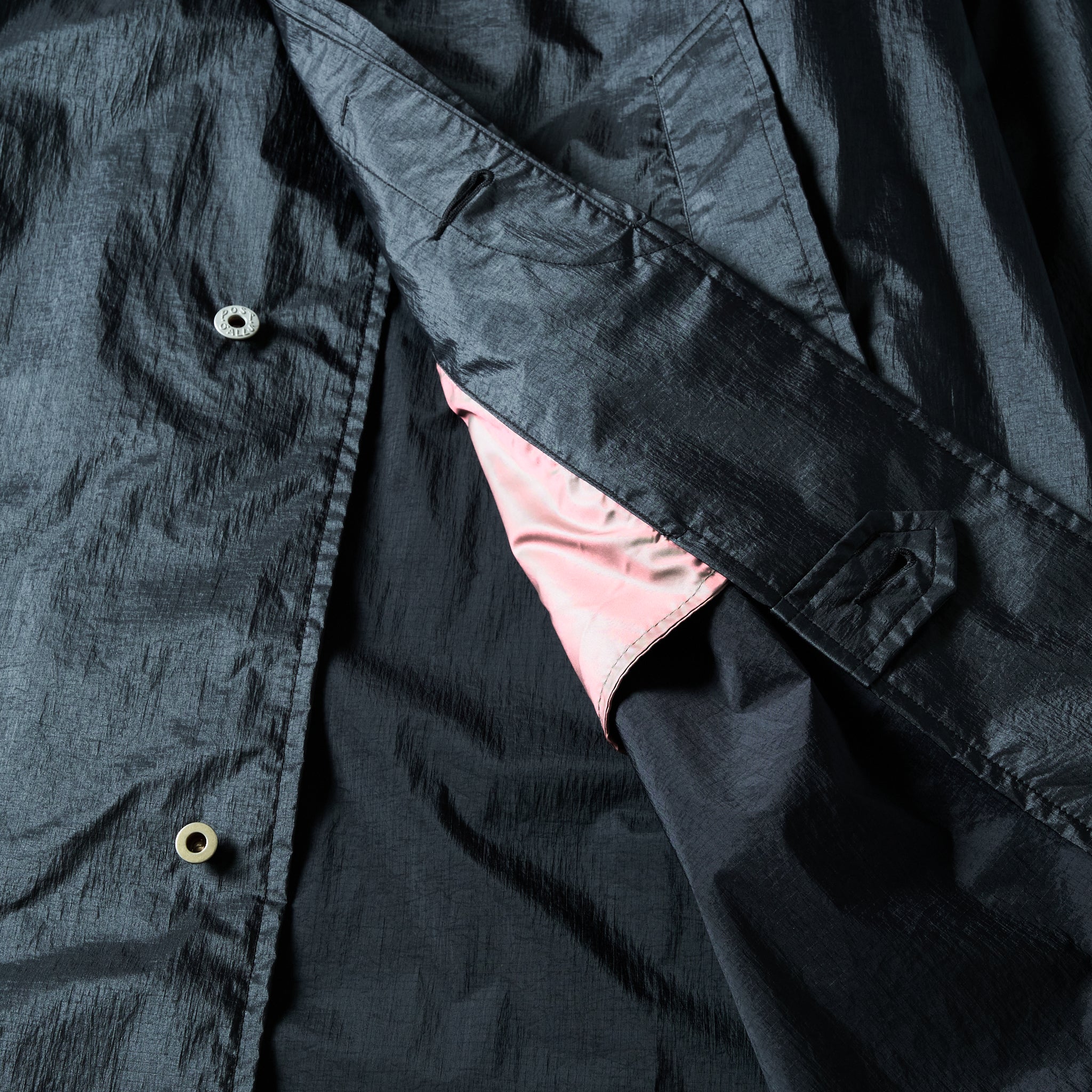 #3121-MTB USN Utility Coat : metallic taffeta black