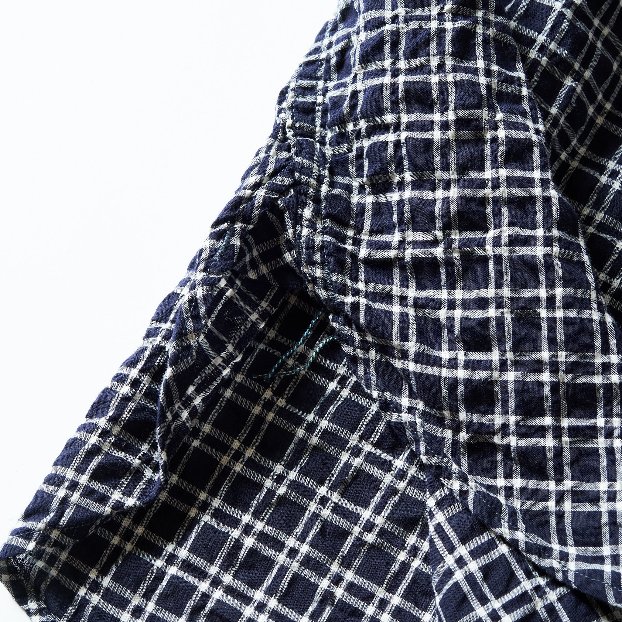 #1206S-SSN No.6 Shirt S/S : seersucker navy plaid