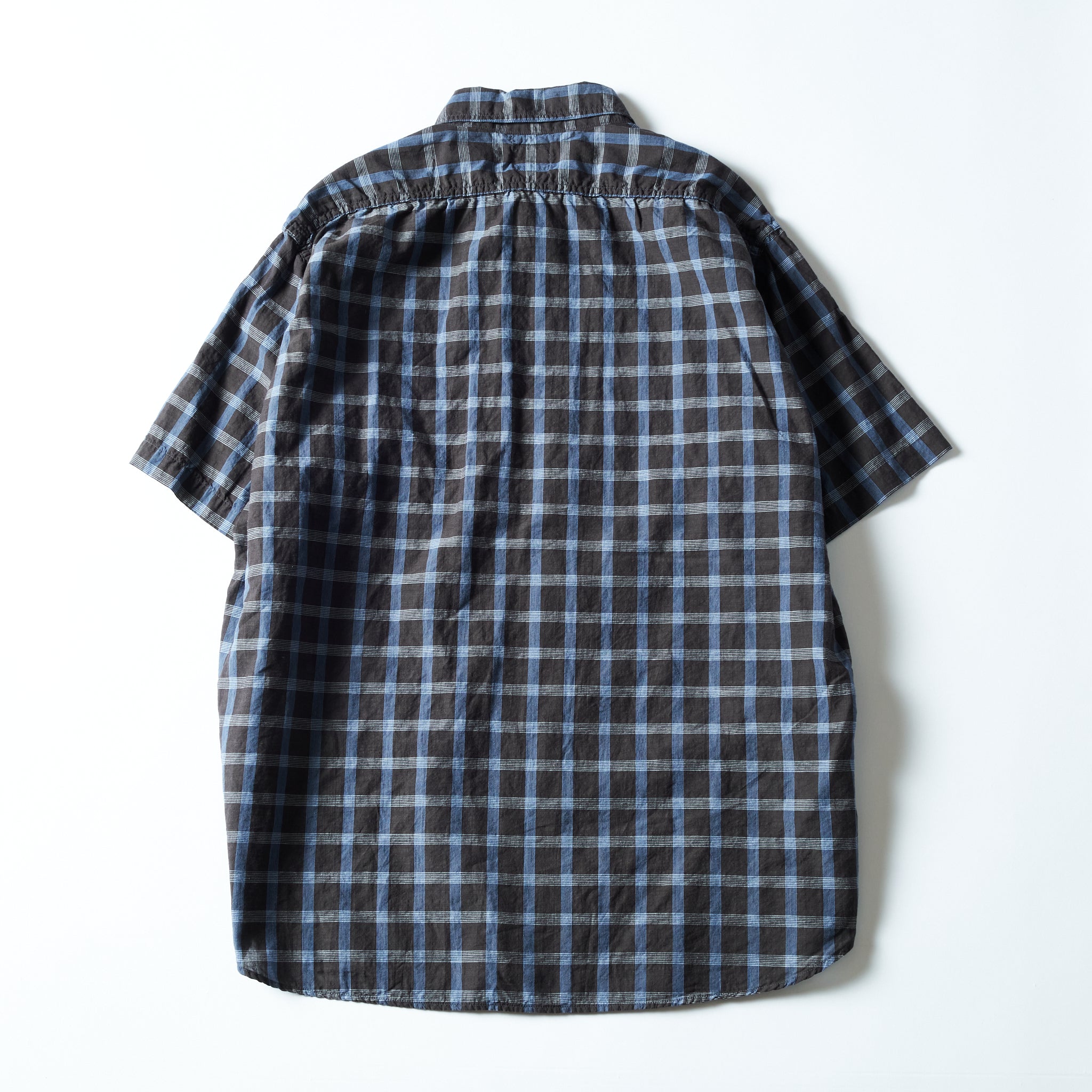 #1206S-SSG No.6 Shirt S/S : seersucker grey plaid