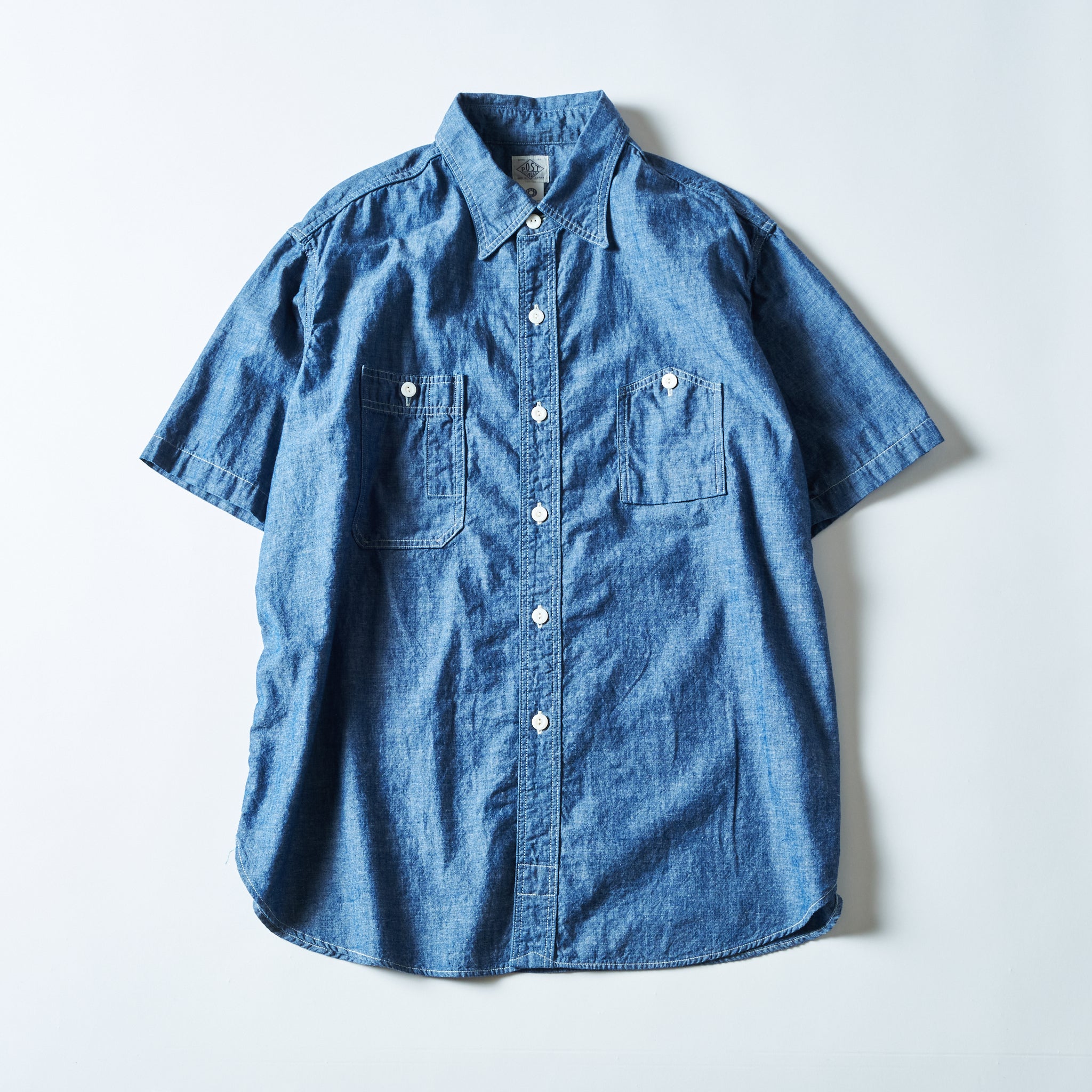 #1206S-CC No.6 Shirt S/S : classic chambray indigo
