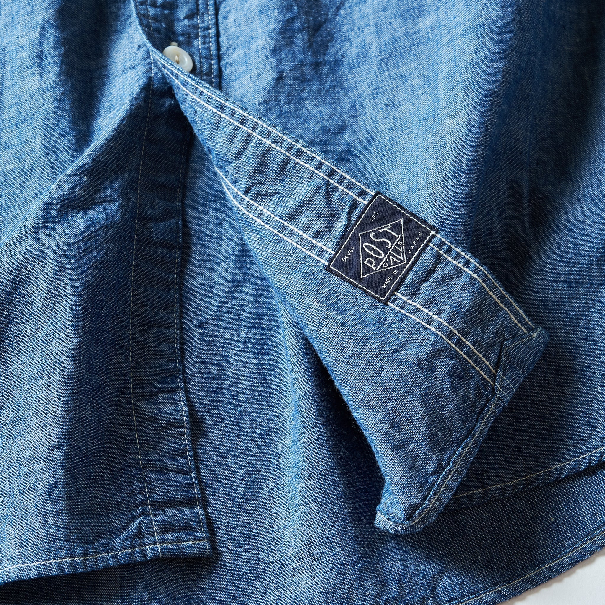 #1206S-CC No.6 Shirt S/S : classic chambray indigo