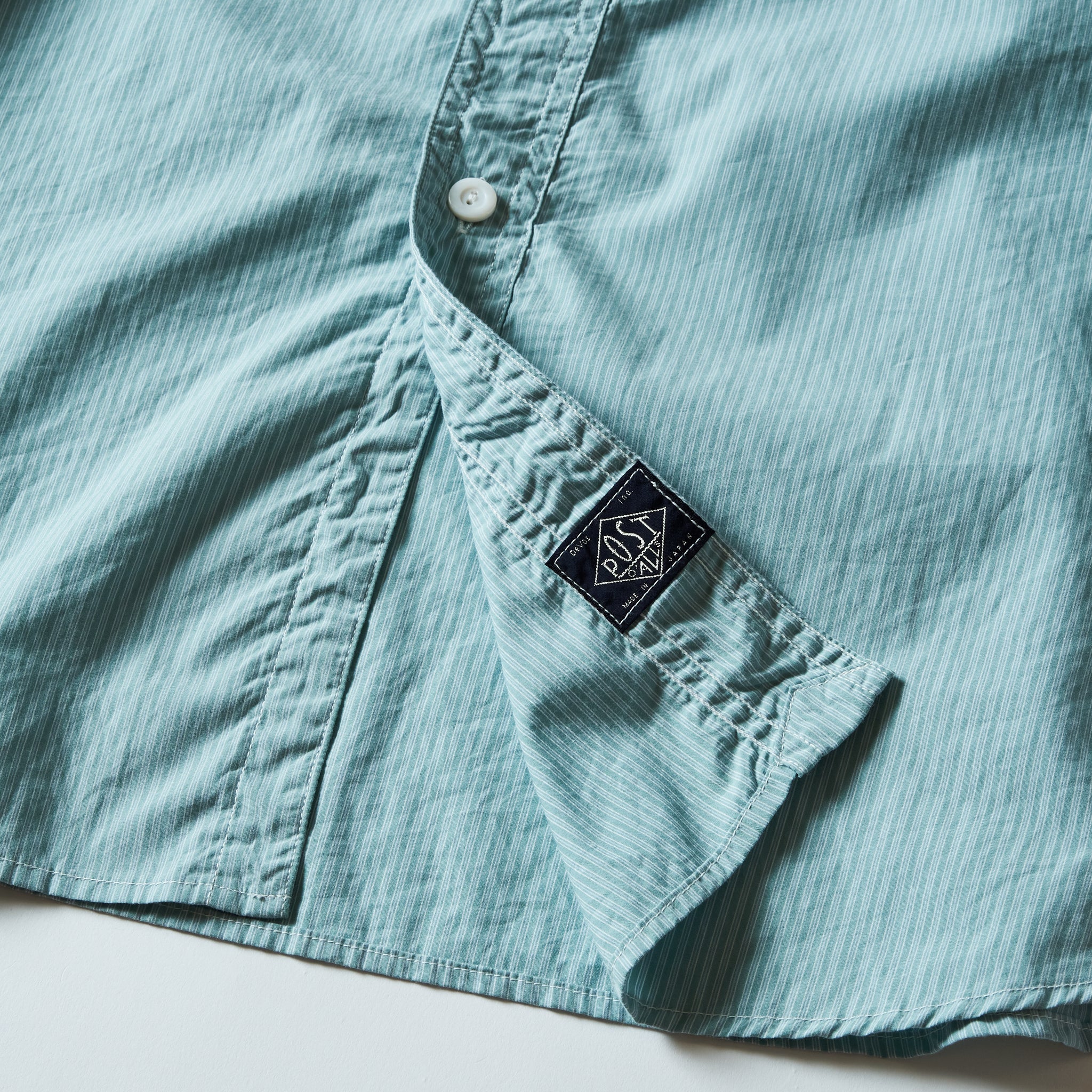 #1201C-SSG No.1 Shirt MV : stripe shirting green