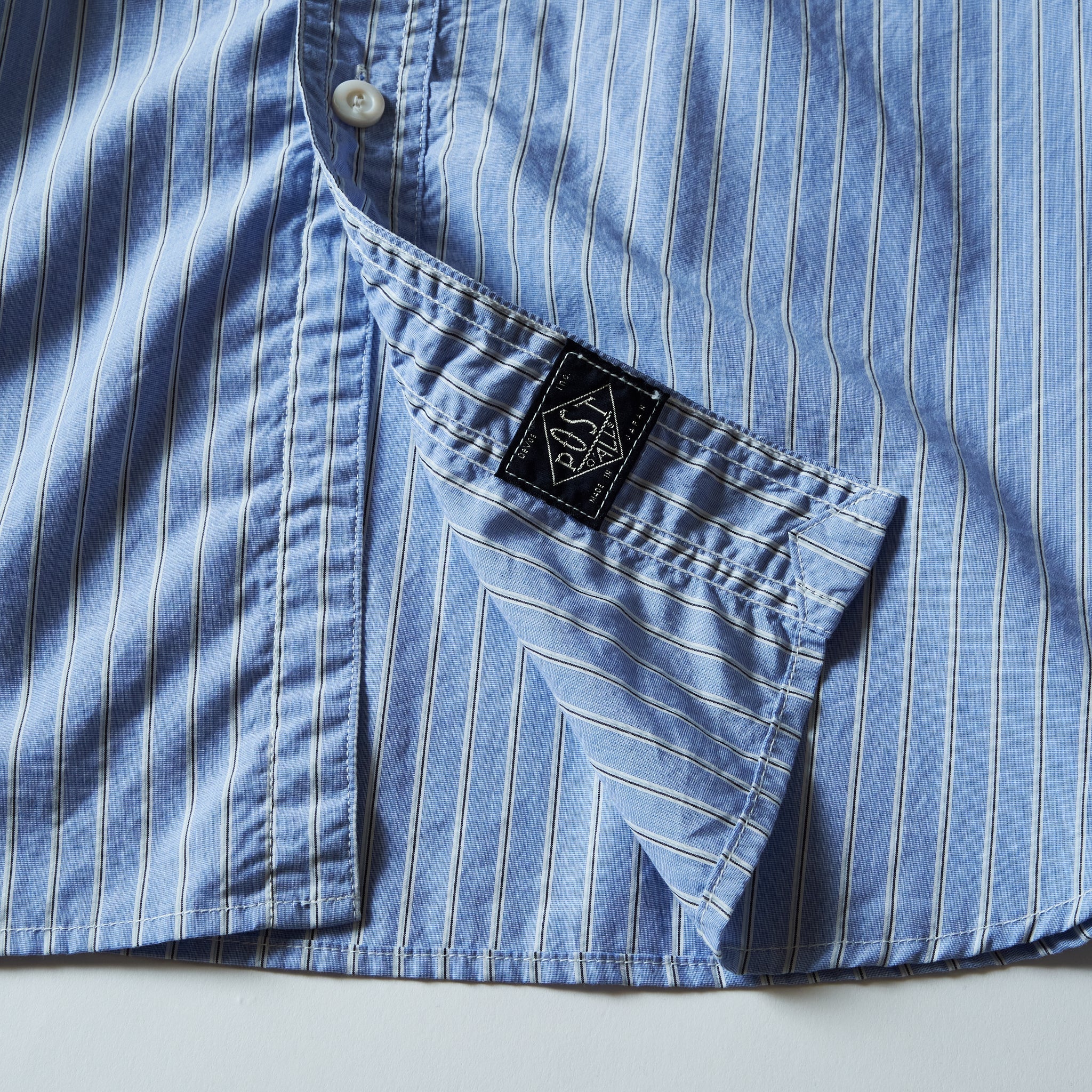 #1201C-SSB No.1 Shirt MV : stripe shirting blue