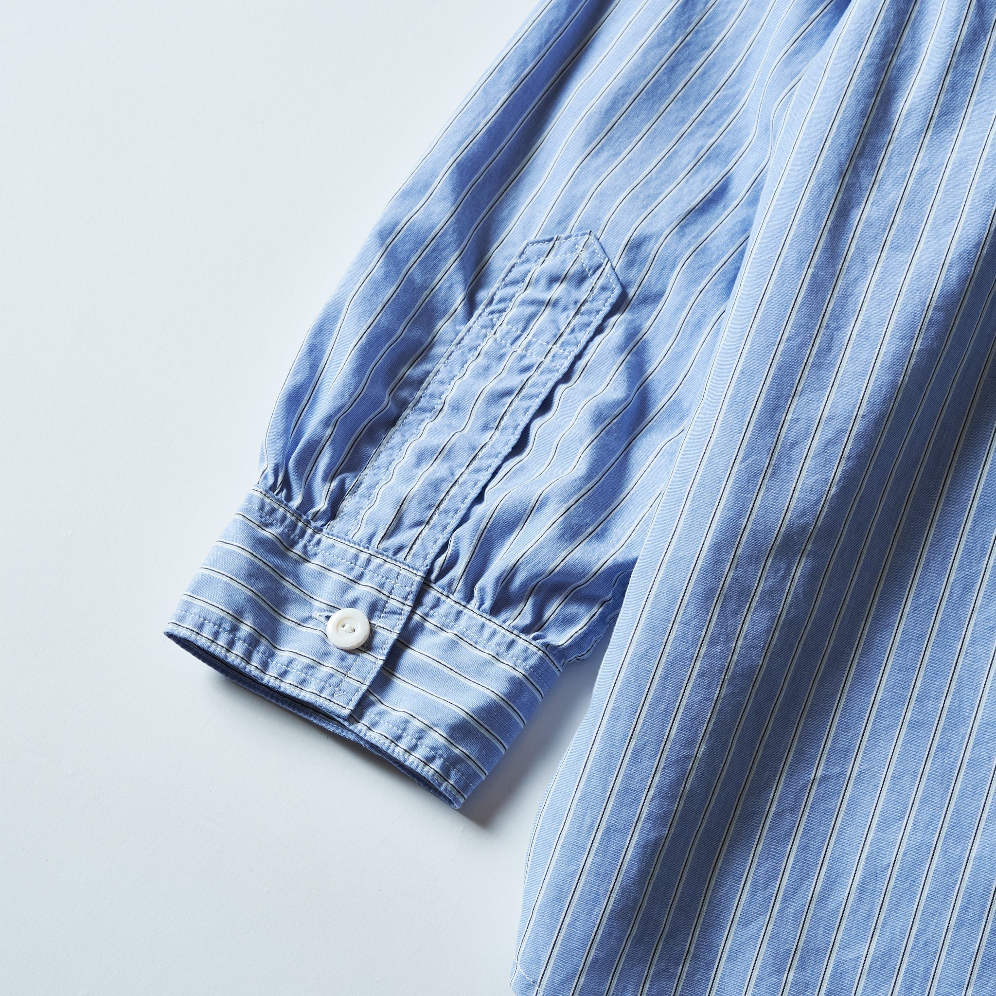 #1201C-SSB No.1 Shirt MV : stripe shirting blue